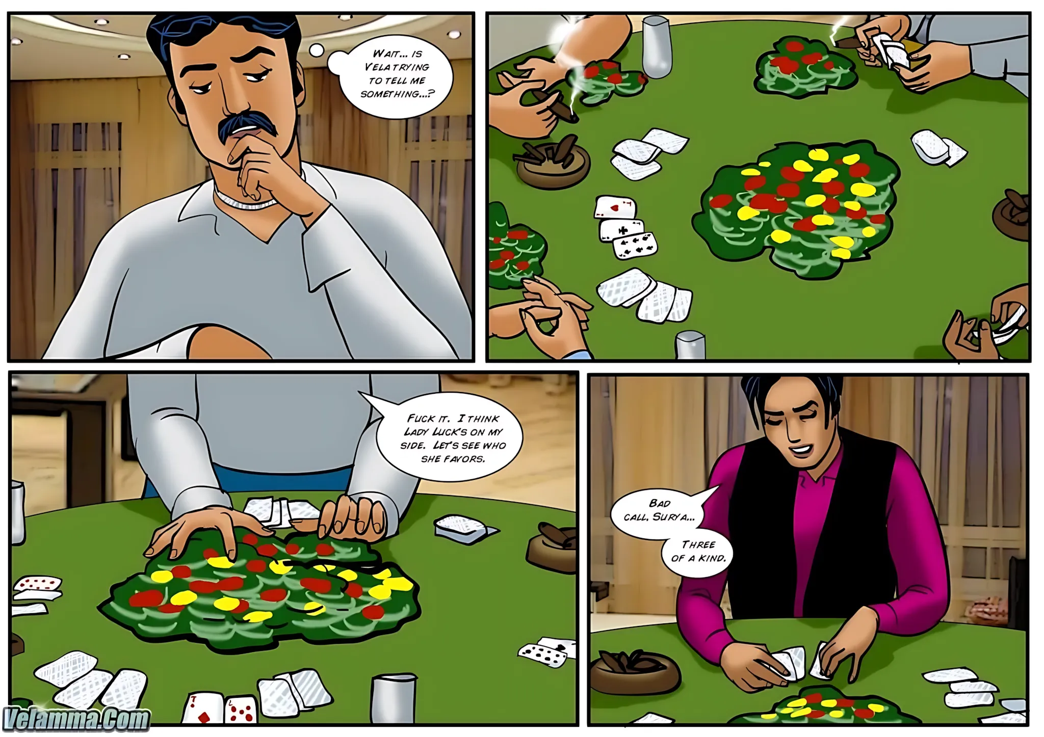 Velamma All Episodes Comics, 39 . Velamma - Episode 39 - When It Comes To This Sexy Poker Game Vela Is All In!, page 15 of 31