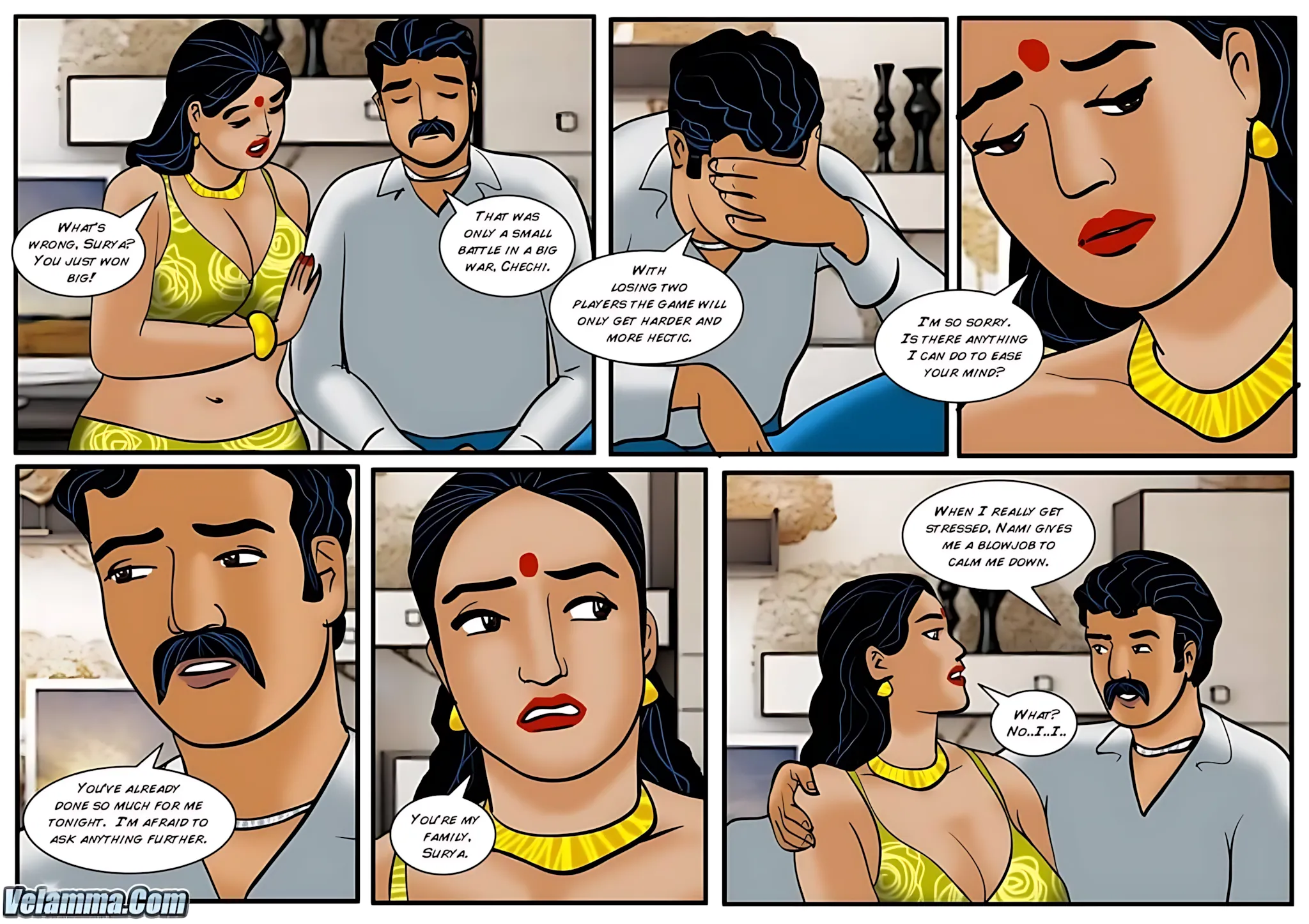 Velamma All Episodes Comics, 39 . Velamma - Episode 39 - When It Comes To This Sexy Poker Game Vela Is All In!, page 18 of 31
