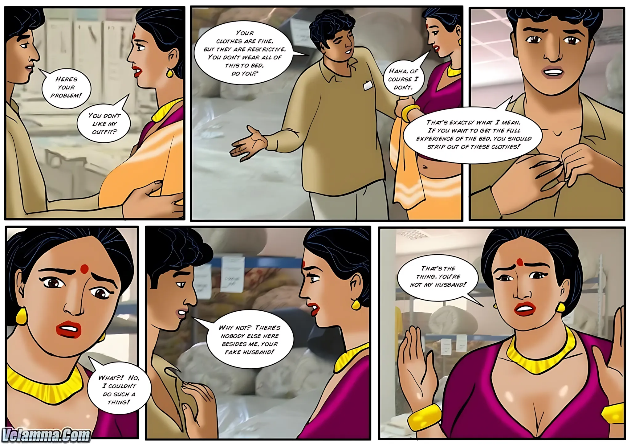 Velamma All Episodes Comics, 38 . Velamma - Episode 38 - Finding A New Mattress, page 18 of 32
