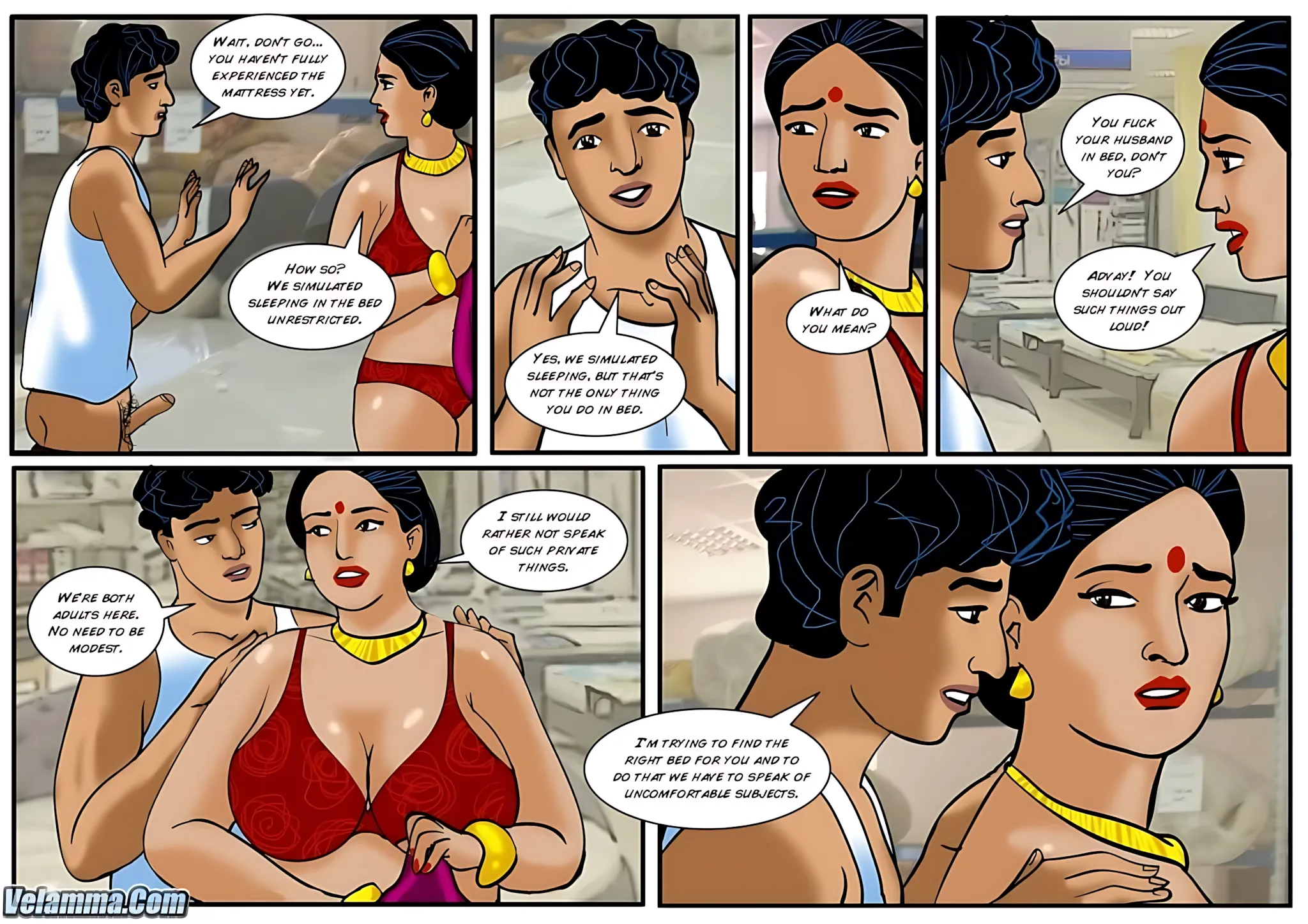 Velamma All Episodes Comics, 38 . Velamma - Episode 38 - Finding A New Mattress, page 24 of 32