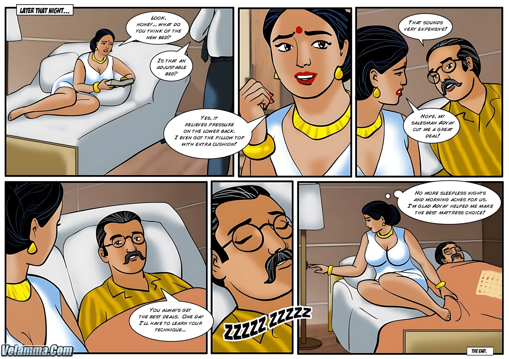 Velamma All Episodes Comics, 38 . Velamma - Episode 38 - Finding A New Mattress, page 32 of 32