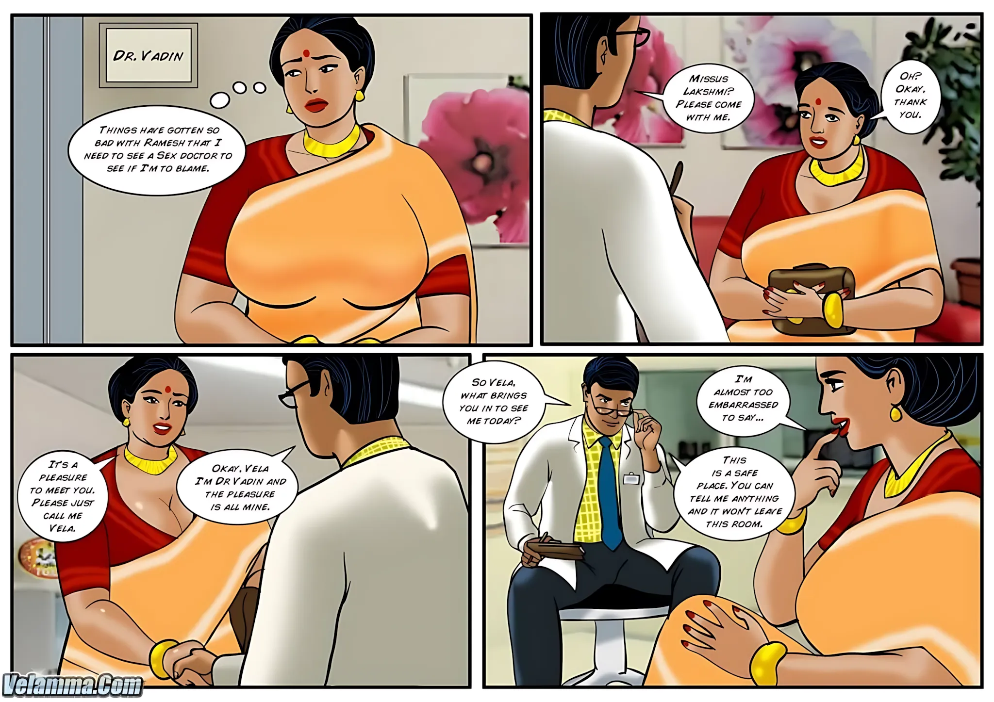 Velamma All Episodes Comics, 37 . Velamma - Episode 37 - A Sexy Visit To The Sex Doctor, page 12 of 31