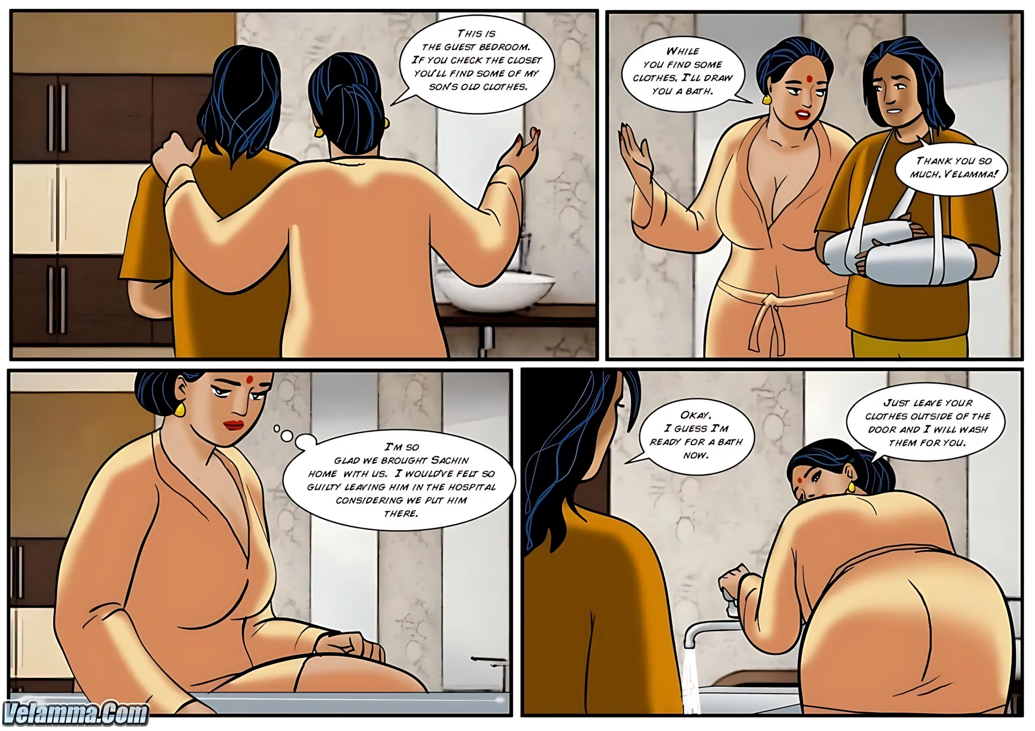 Velamma All Episodes Comics, 35 . Velamma - Episode 35 - The Accident, page 14 of 30