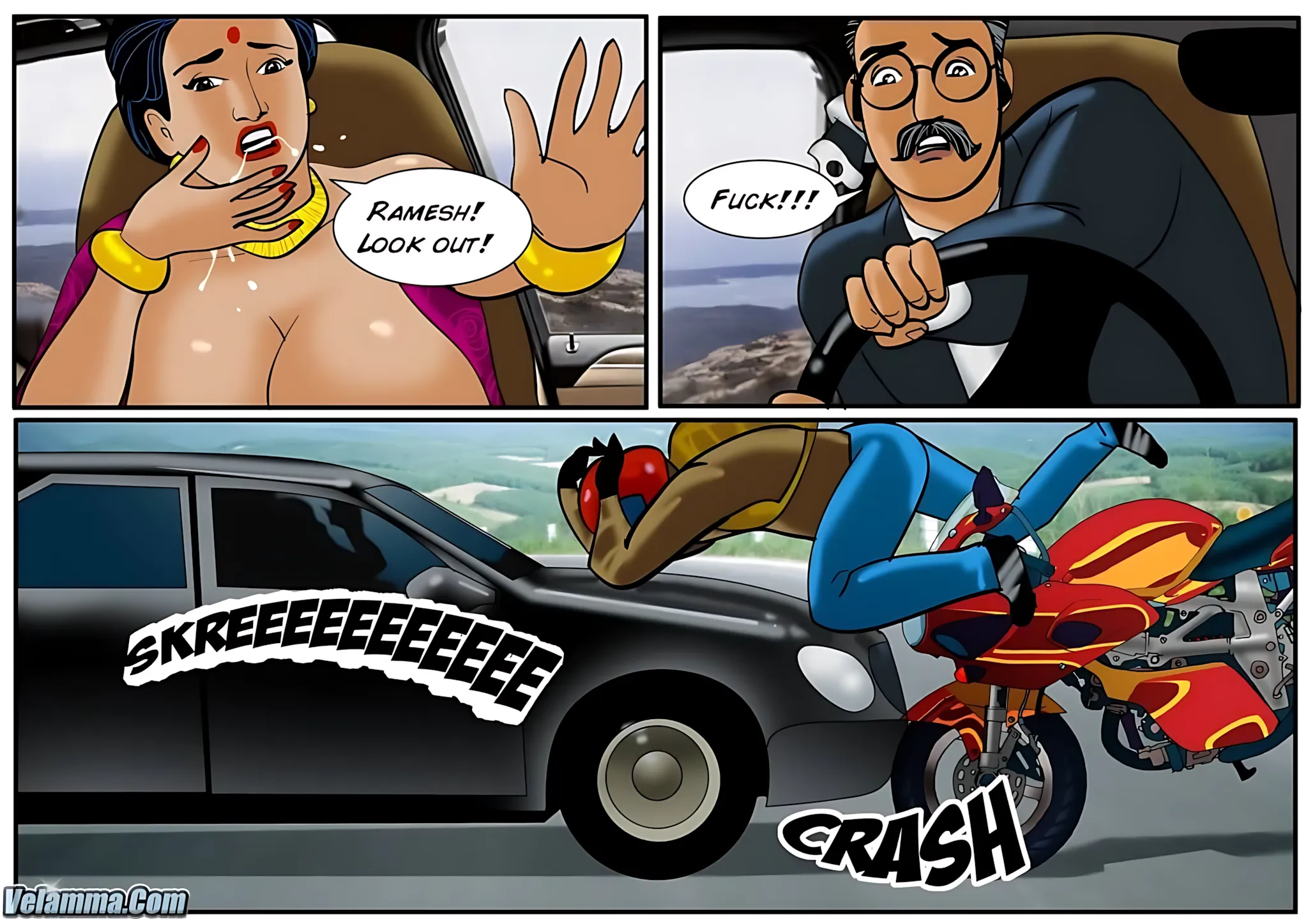 Velamma All Episodes Comics, 35 . Velamma - Episode 35 - The Accident, page 7 of 30