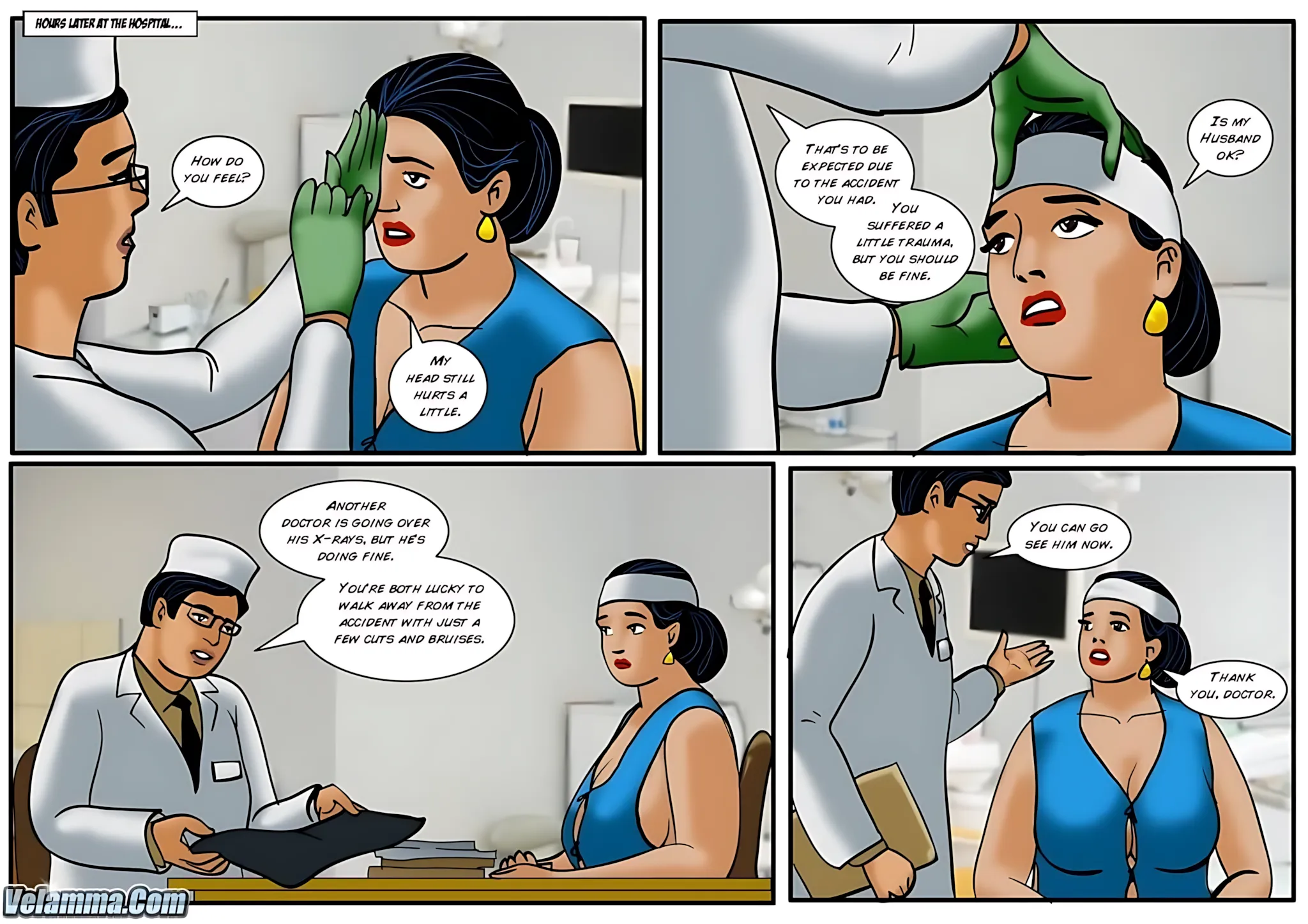 Velamma All Episodes Comics, 35 . Velamma - Episode 35 - The Accident, page 8 of 30