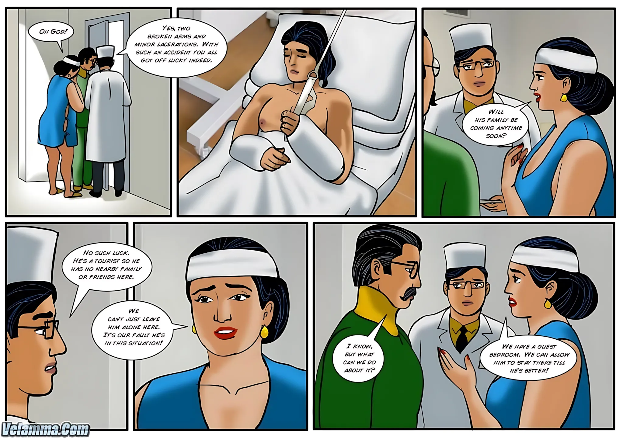 Velamma All Episodes Comics, 35 . Velamma - Episode 35 - The Accident, page 10 of 30