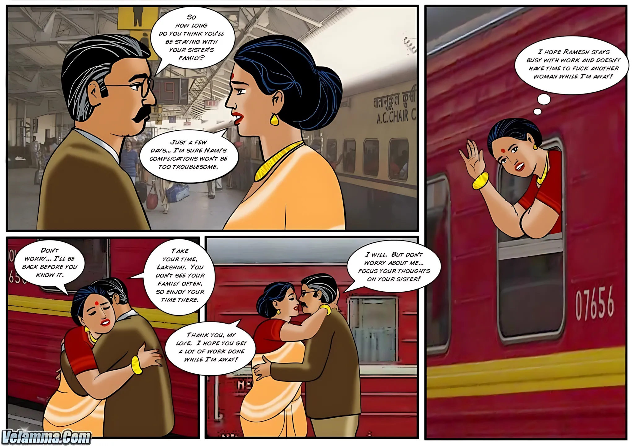 Velamma All Episodes Comics, 34 . Velamma - Episode 34 - Another Family Affair, page 2 of 28