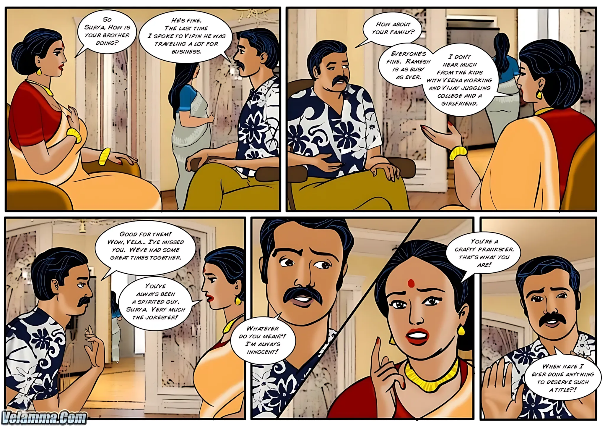 Velamma All Episodes Comics, 34 . Velamma - Episode 34 - Another Family Affair, page 8 of 28