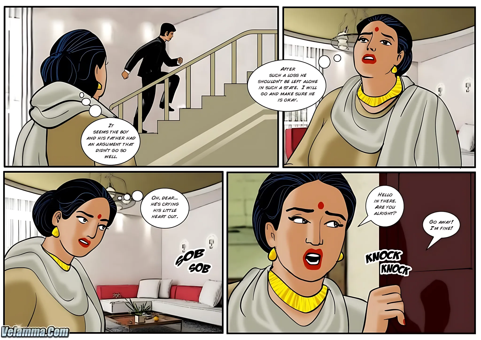 Velamma All Episodes Comics, 33 . Velamma - Episode 33 - The Funeral, page 4 of 31