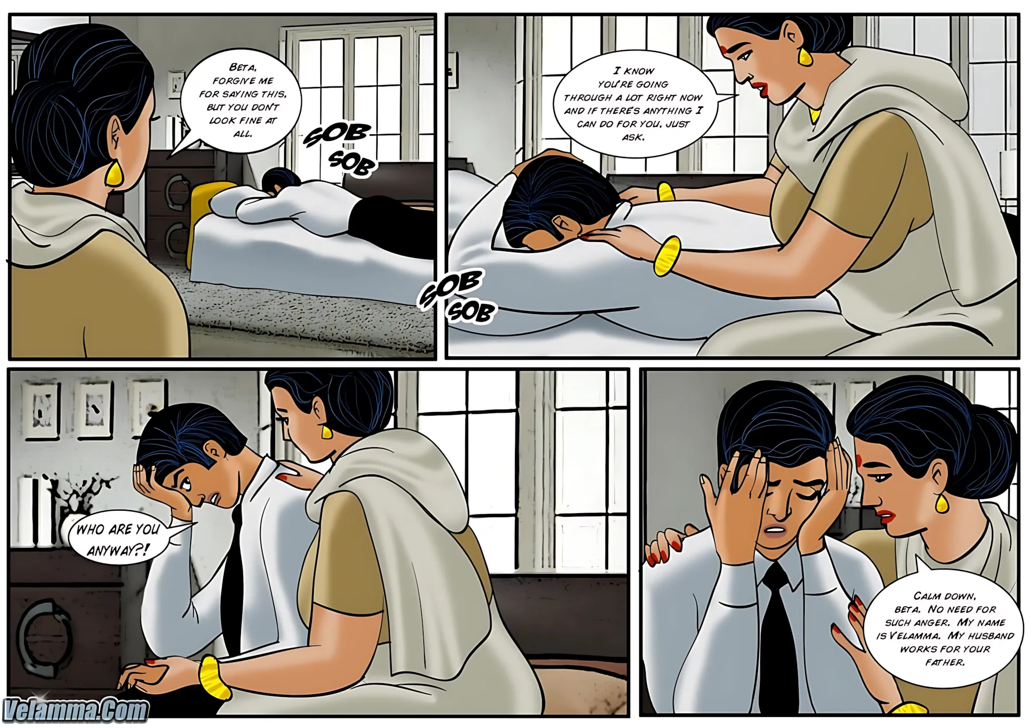 Velamma All Episodes Comics, 33 . Velamma - Episode 33 - The Funeral, page 5 of 31