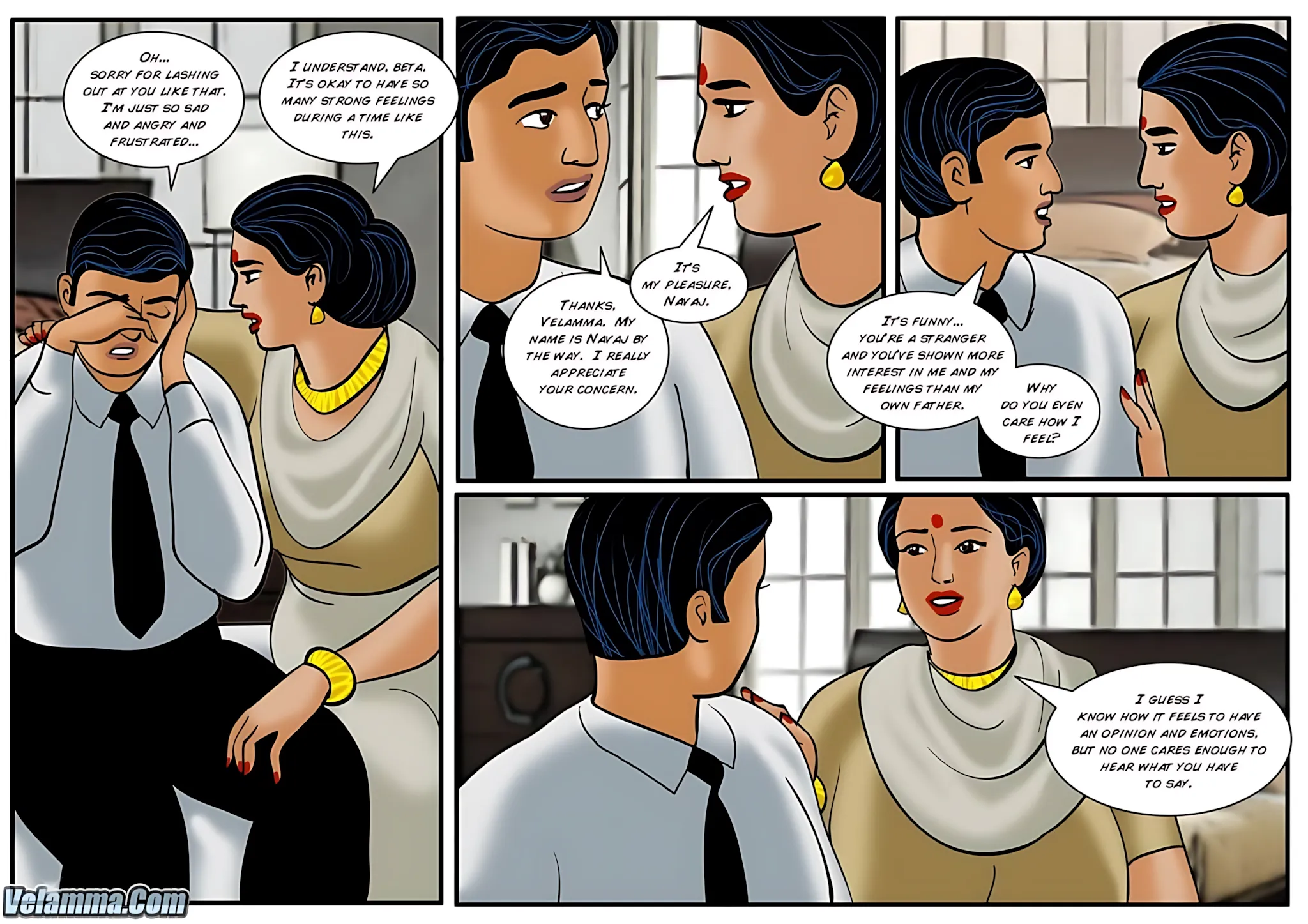 Velamma All Episodes Comics, 33 . Velamma - Episode 33 - The Funeral, page 6 of 31