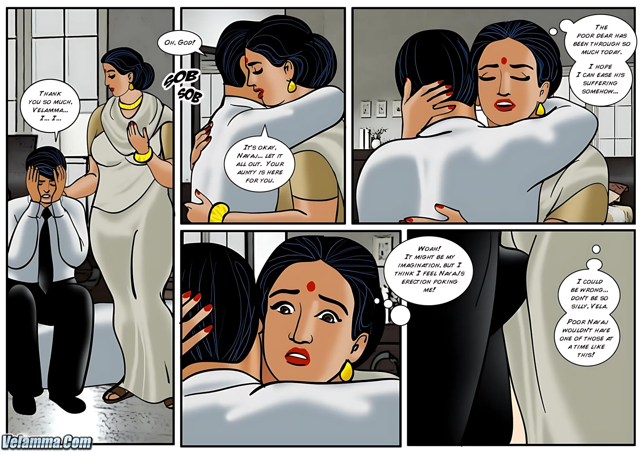Velamma All Episodes Comics, 33 . Velamma - Episode 33 - The Funeral, page 7 of 31