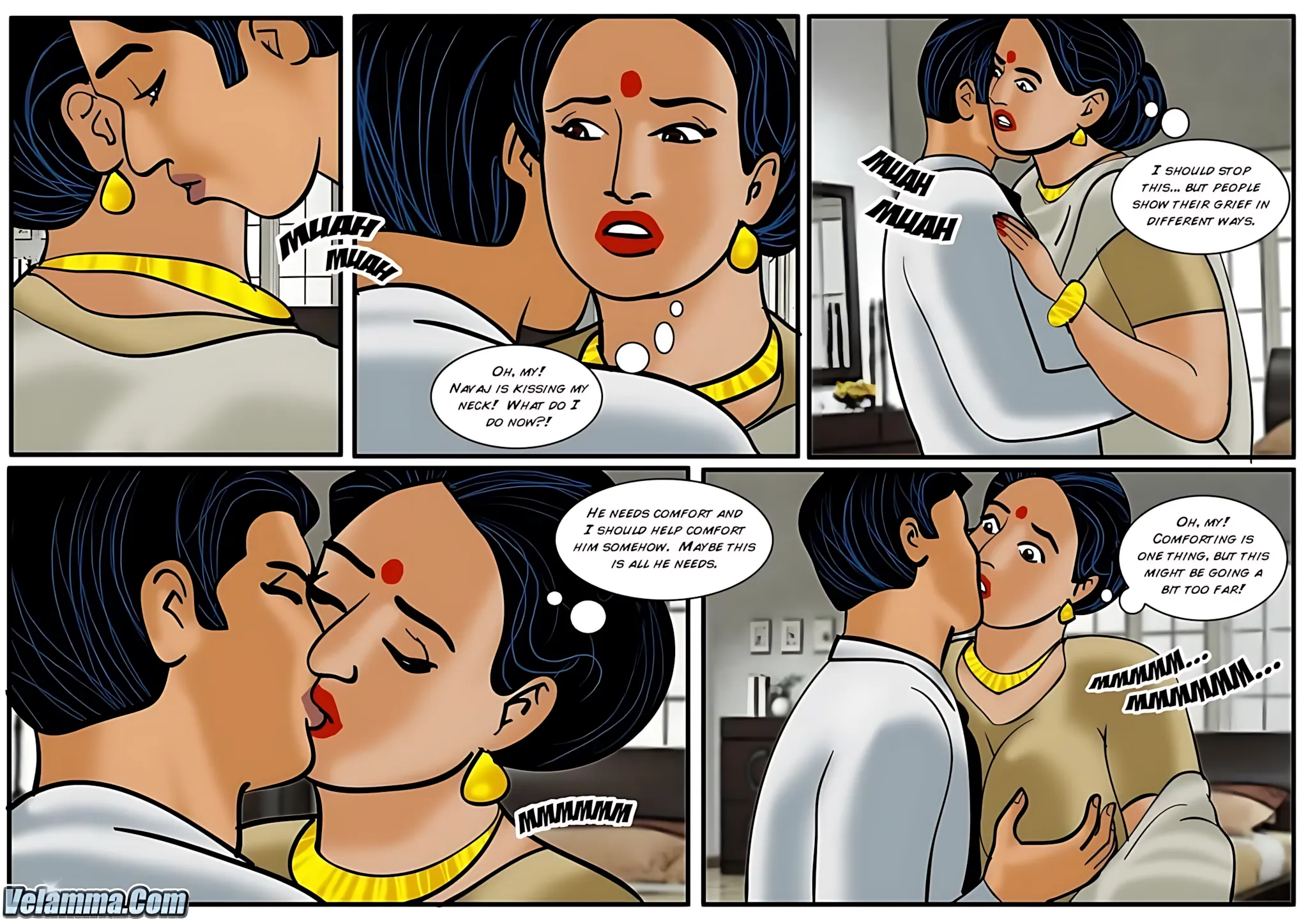 Velamma All Episodes Comics, 33 . Velamma - Episode 33 - The Funeral, page 8 of 31