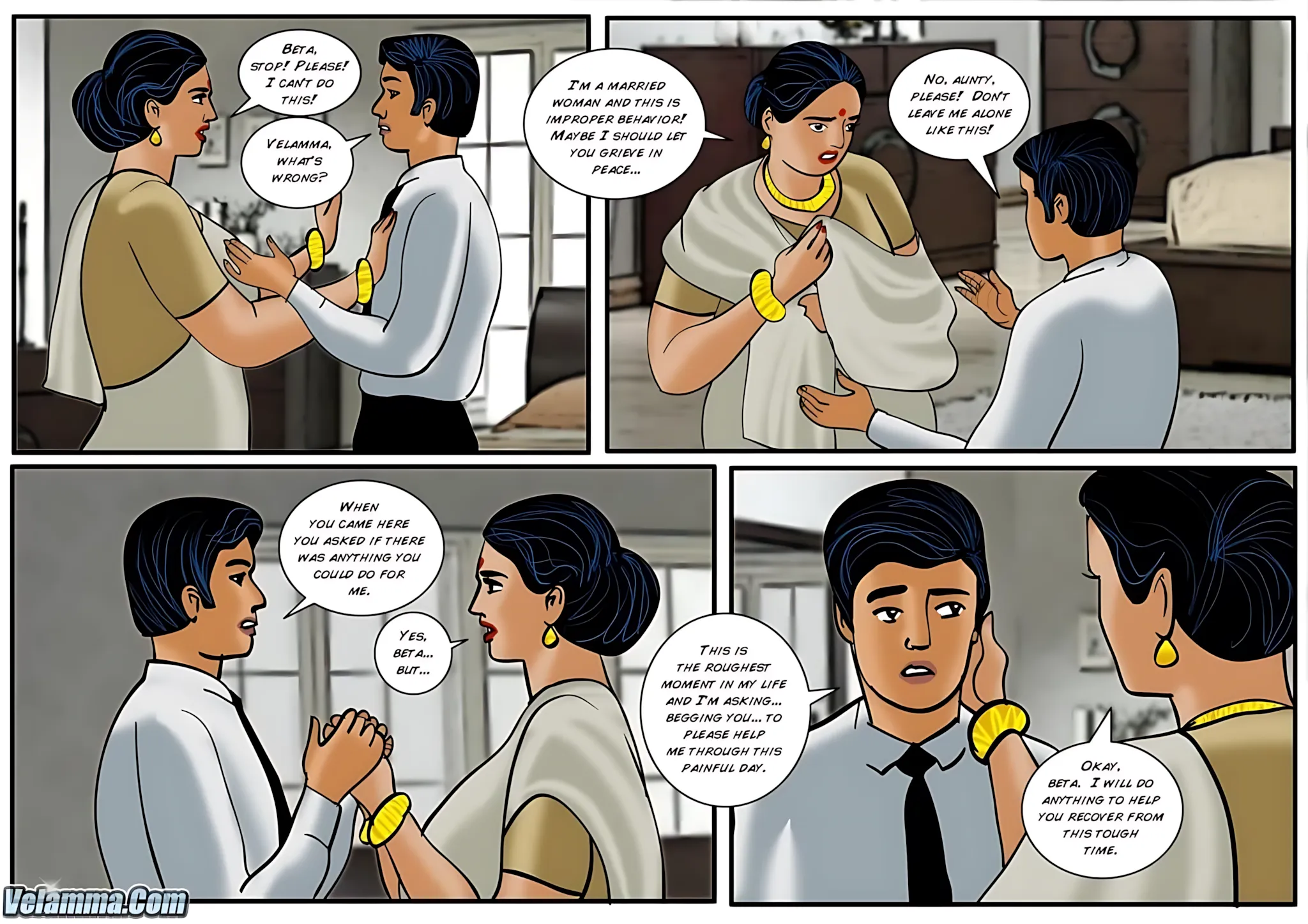 Velamma All Episodes Comics, 33 . Velamma - Episode 33 - The Funeral, page 9 of 31