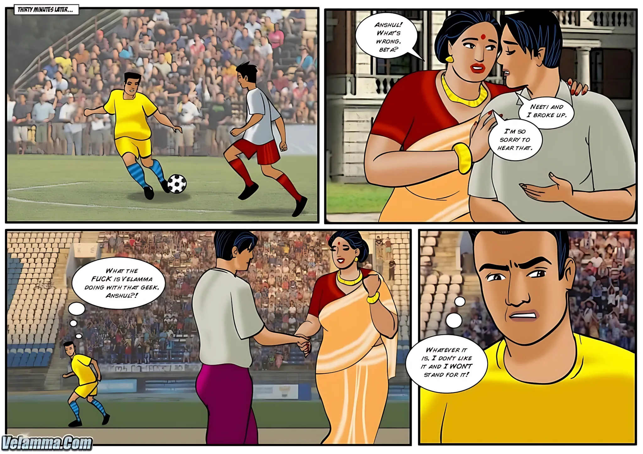 Velamma All Episodes Comics, 32 . Velamma - Episode 32 - The Peacemaker, page 9 of 31