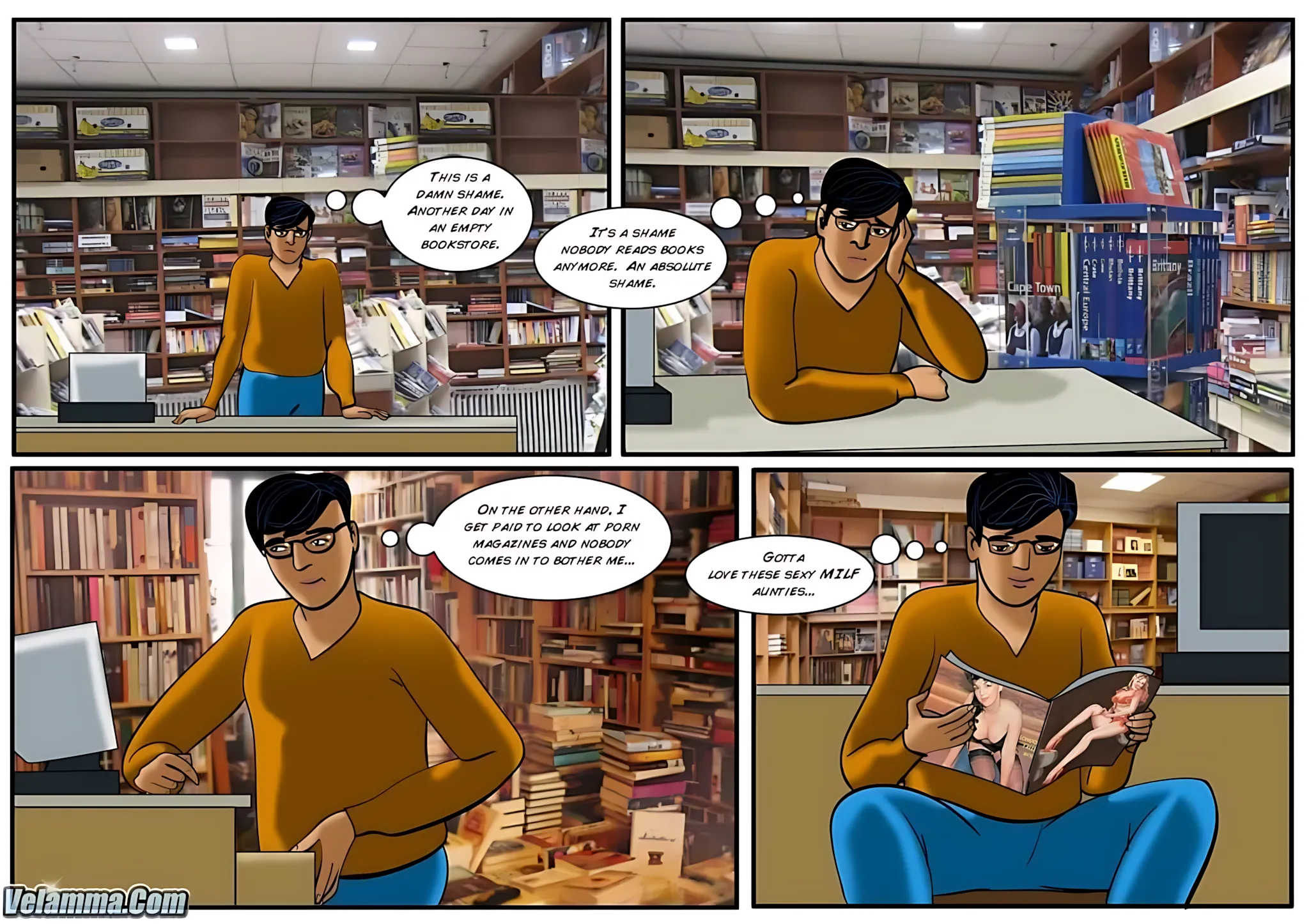 Velamma All Episodes Comics, 29 . Velamma - Episode 29 - Between The Pages, page 2 of 32