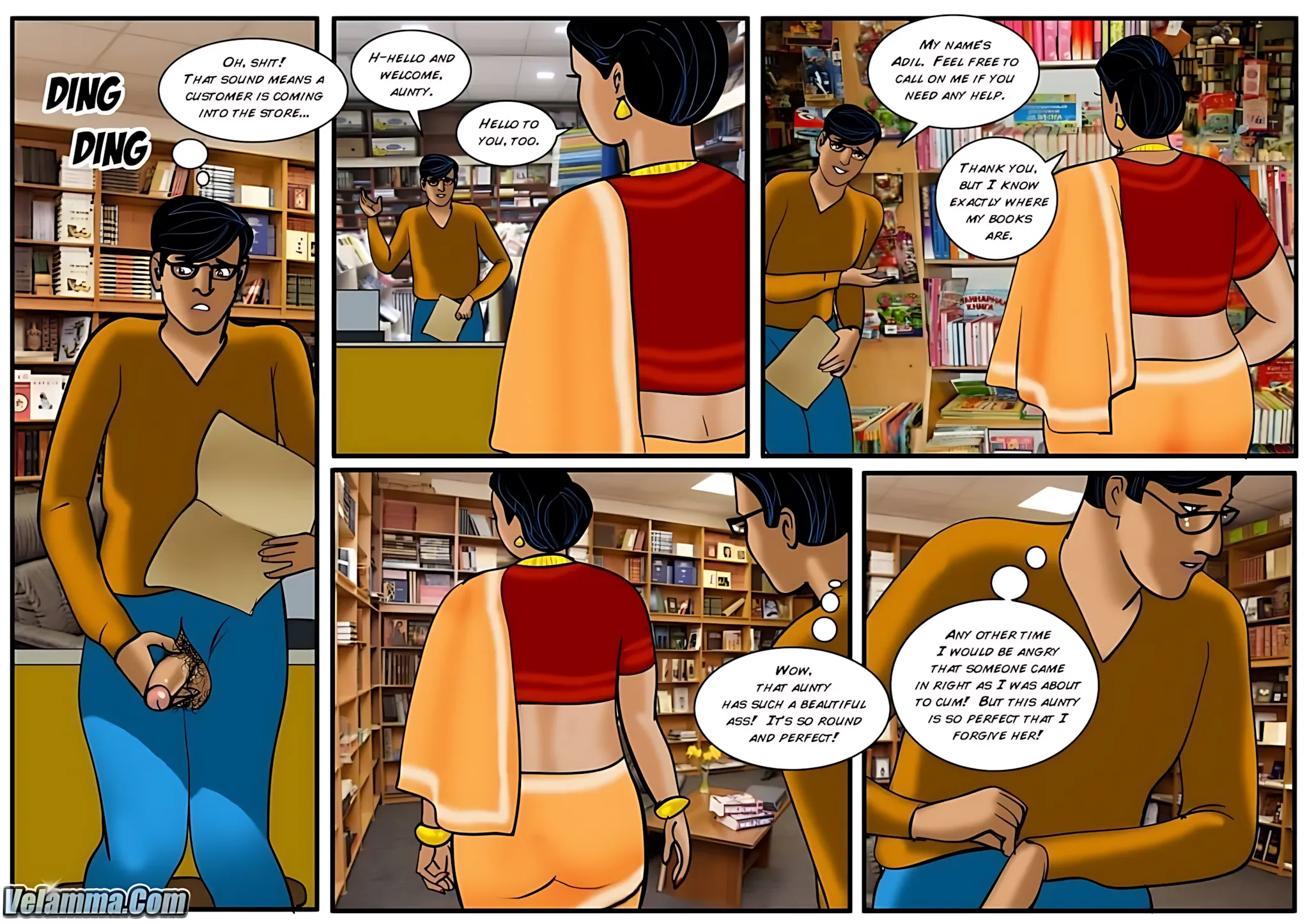 Velamma All Episodes Comics, 29 . Velamma - Episode 29 - Between The Pages, page 5 of 32