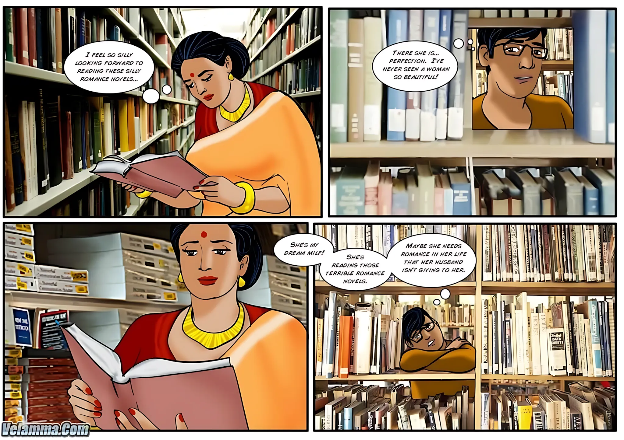 Velamma All Episodes Comics, 29 . Velamma - Episode 29 - Between The Pages, page 8 of 32