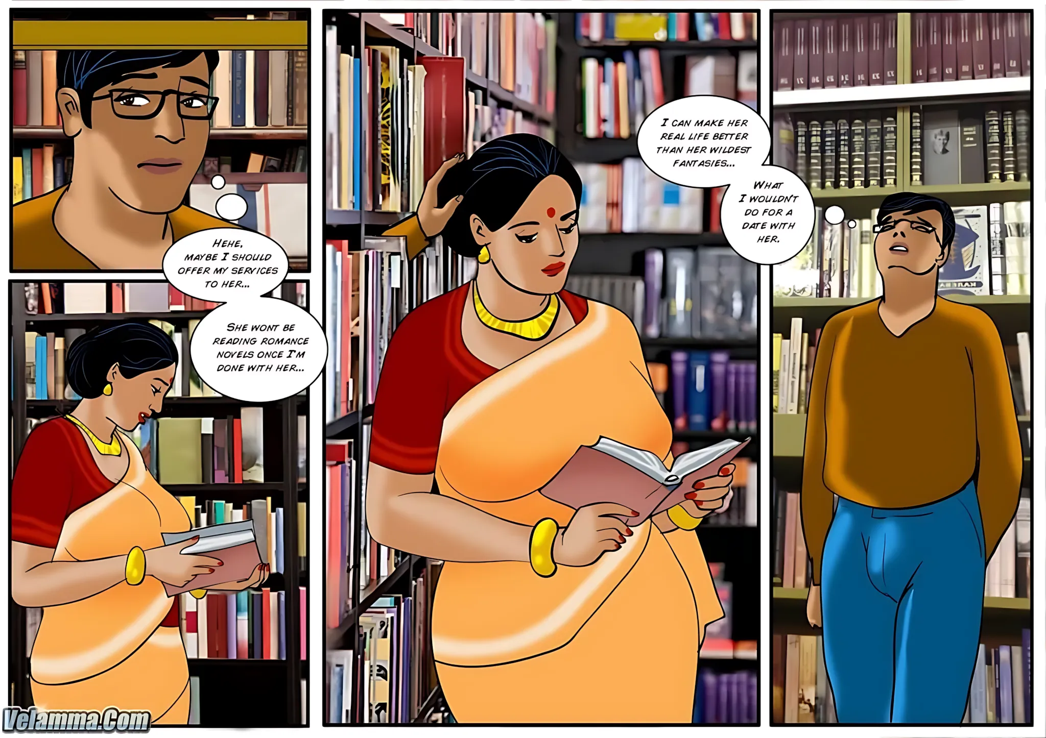 Velamma All Episodes Comics, 29 . Velamma - Episode 29 - Between The Pages, page 9 of 32