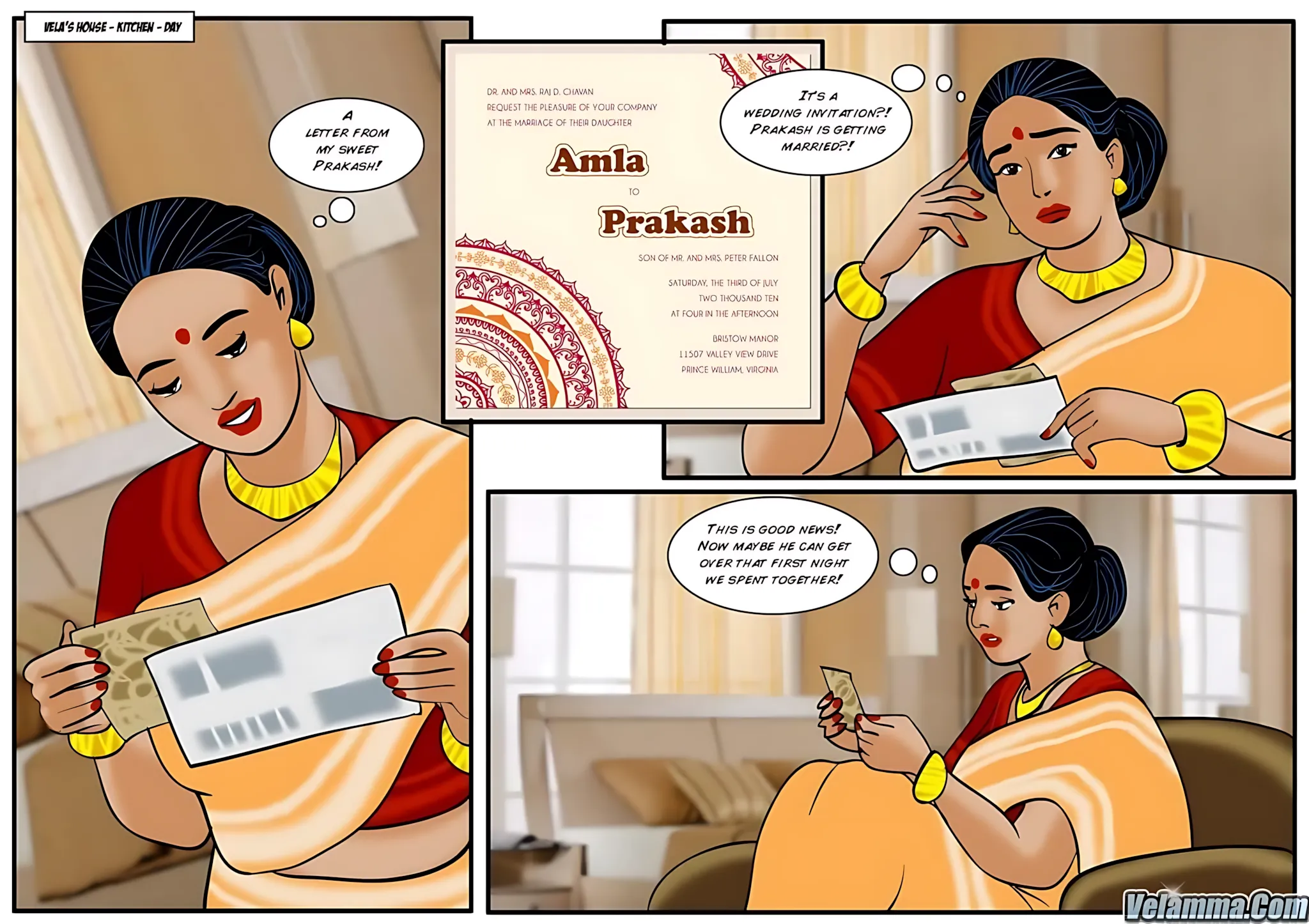 Velamma All Episodes Comics, 27 . Velamma - Episode 27 - His Wedding Day, page 2 of 31