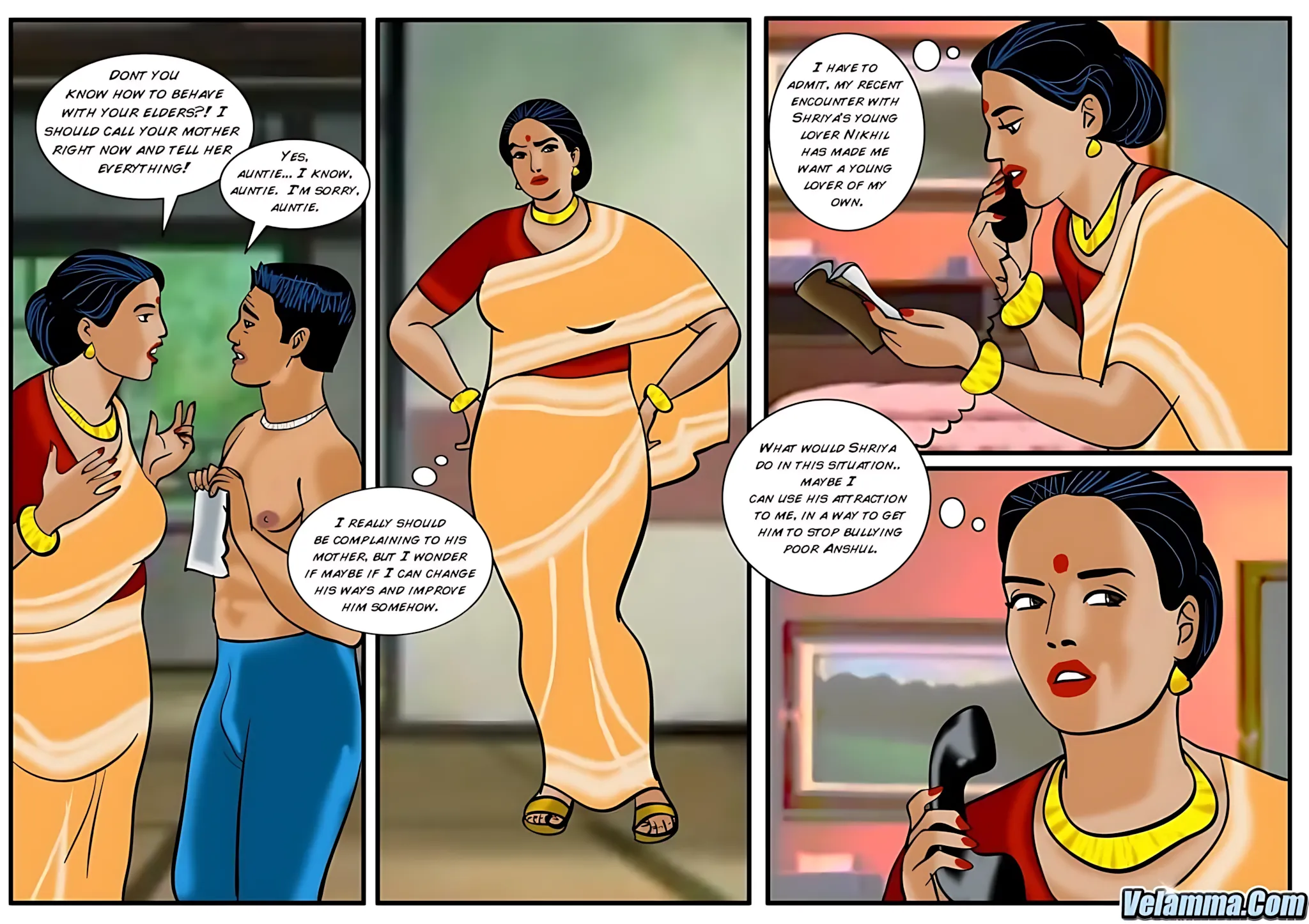 Velamma All Episodes Comics, 25 . Velamma - Episode 25 - Babu The Bully, page 18 of 31