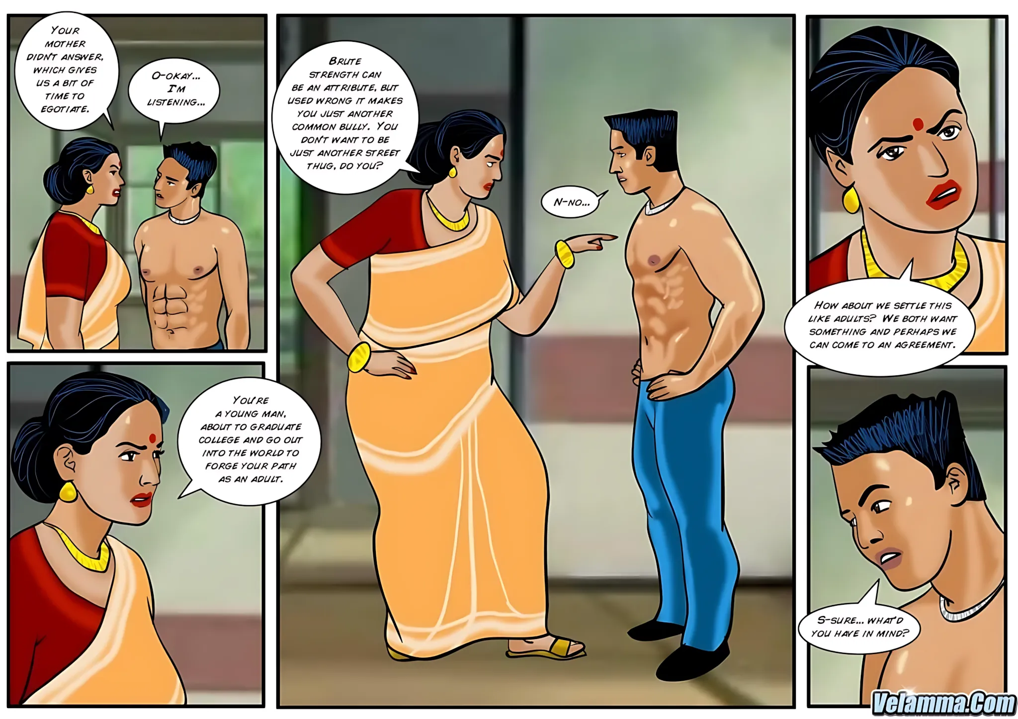 Velamma All Episodes Comics, 25 . Velamma - Episode 25 - Babu The Bully, page 19 of 31
