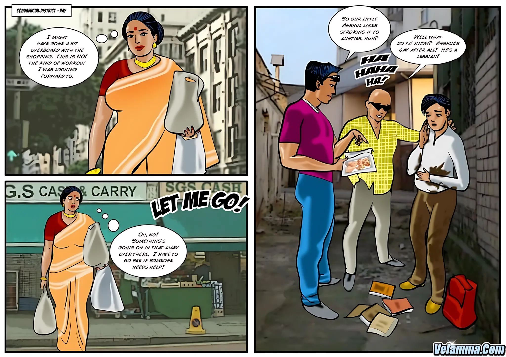 Velamma All Episodes Comics, 25 . Velamma - Episode 25 - Babu The Bully, page 4 of 31