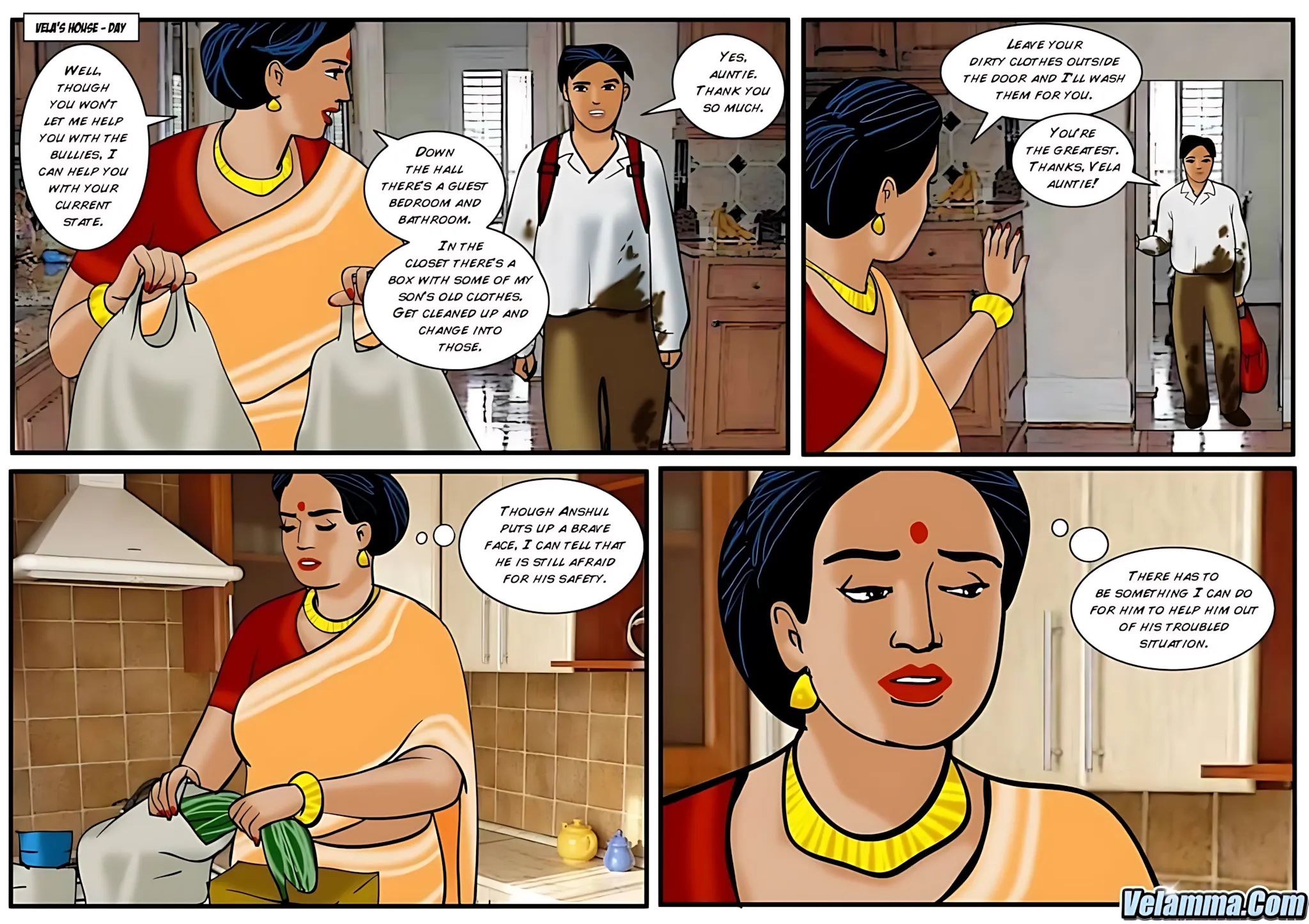 Velamma All Episodes Comics, 25 . Velamma - Episode 25 - Babu The Bully, page 7 of 31