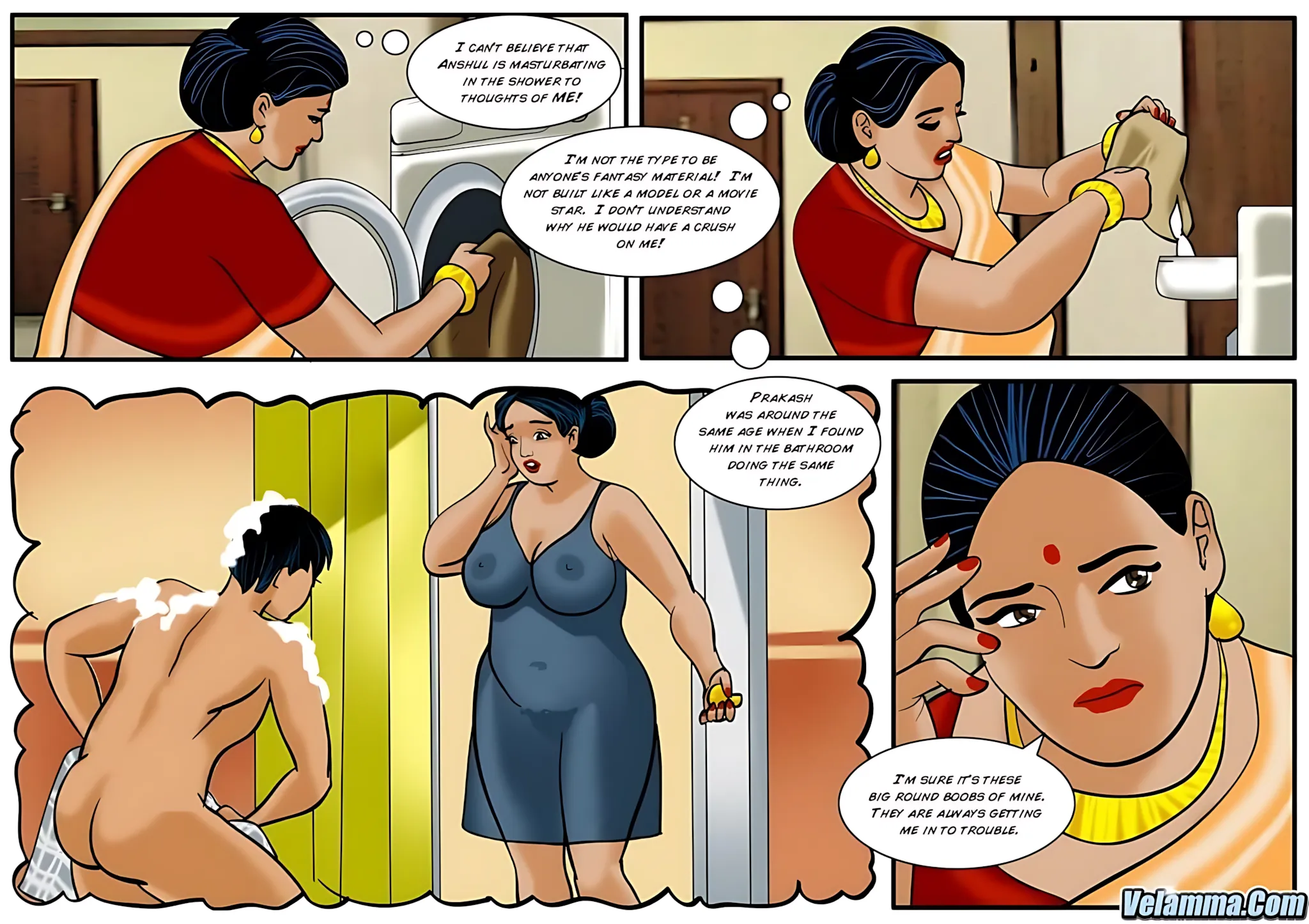 Velamma All Episodes Comics, 25 . Velamma - Episode 25 - Babu The Bully, page 10 of 31