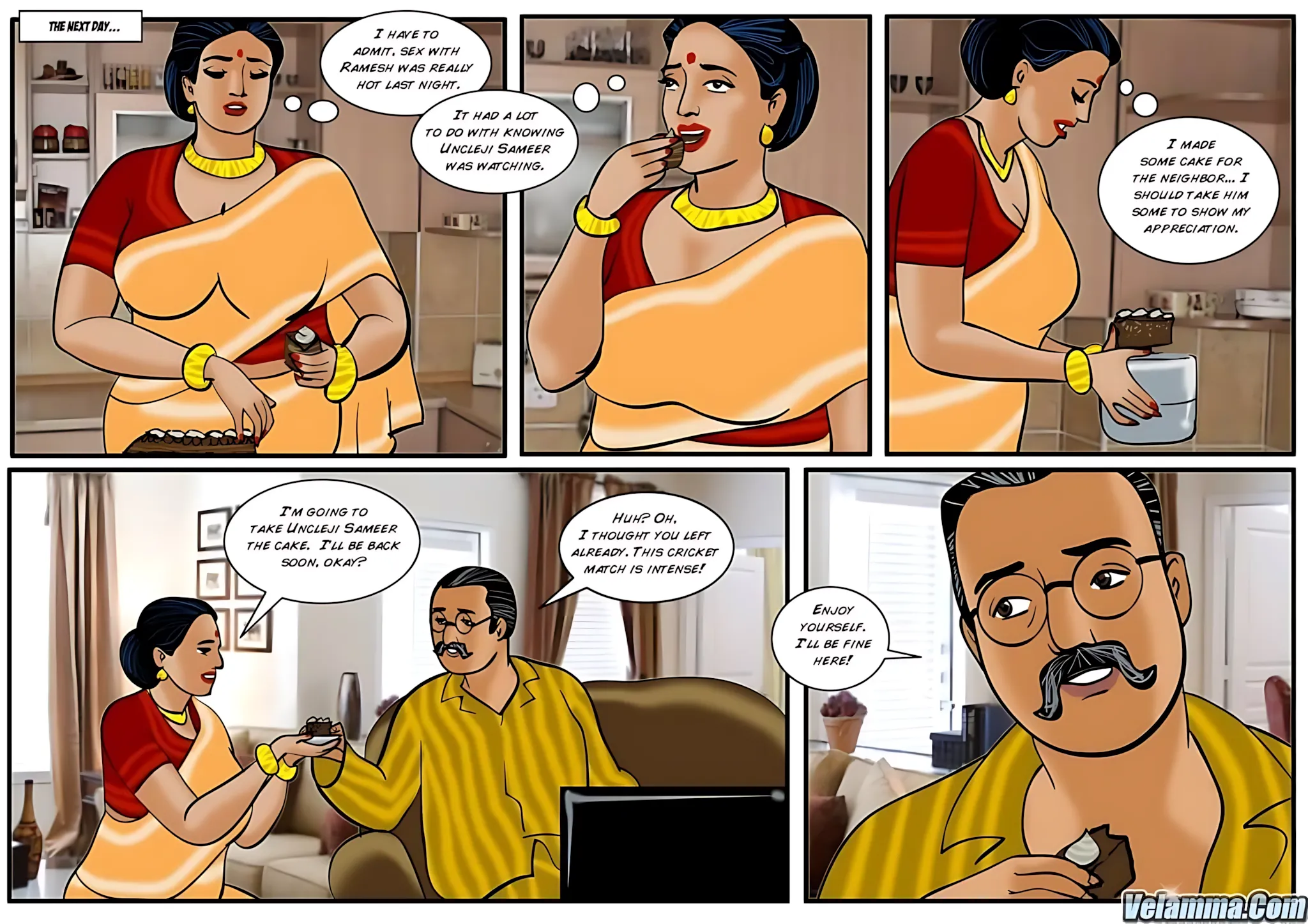 Velamma All Episodes Comics, 23 . Velamma - Episode 23 - Dessert For Three, page 9 of 31