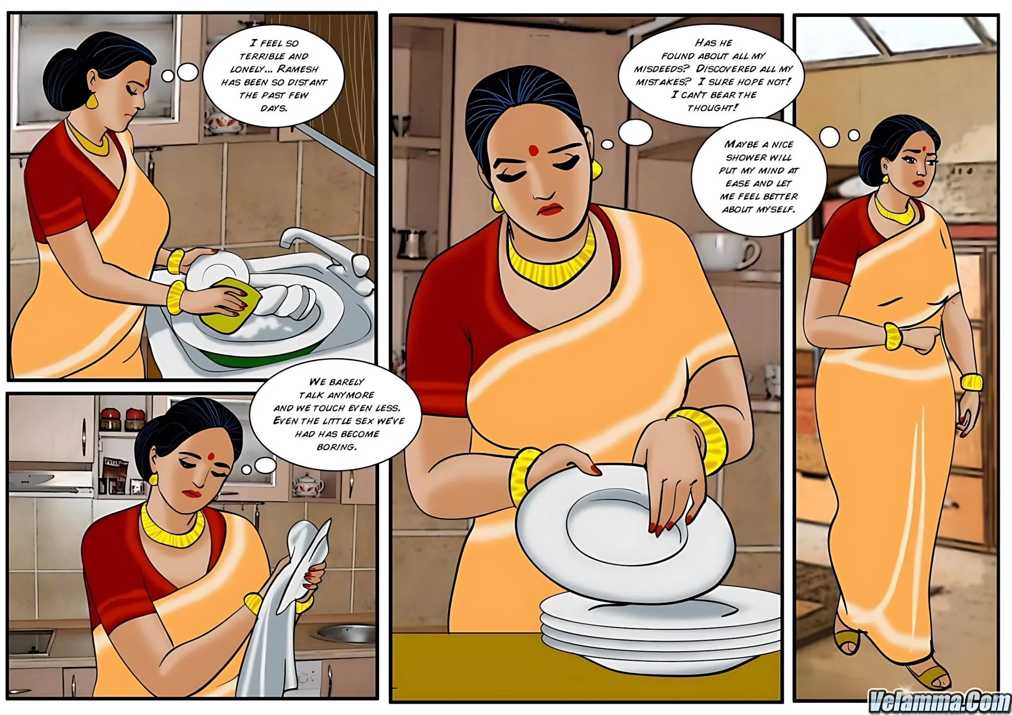 Velamma All Episodes Comics, 22 . Velamma - Episode 22 - Three's Company, page 2 of 31