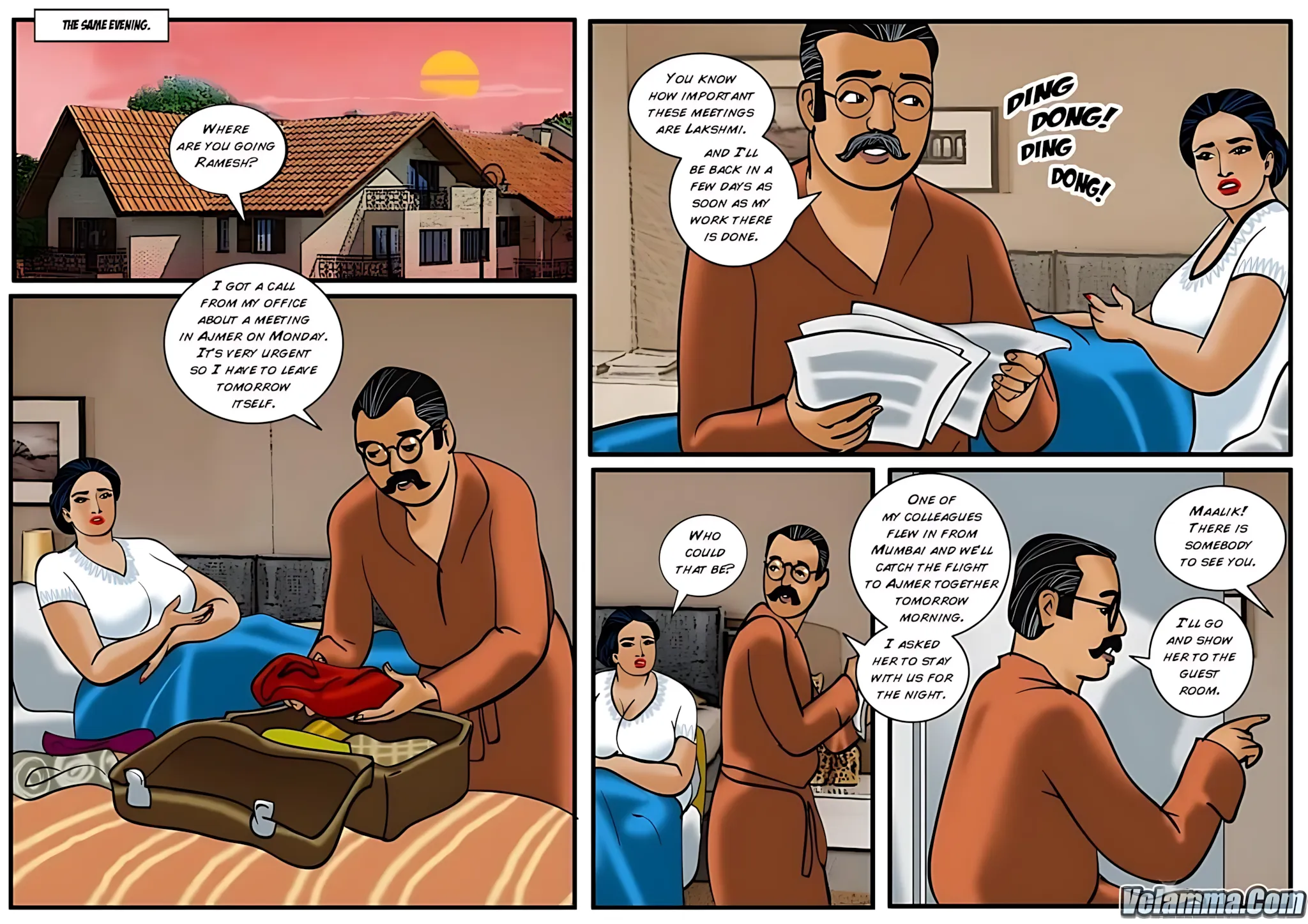 Velamma All Episodes Comics, 19 . Velamma - Episode 19 - House Play, page 4 of 26