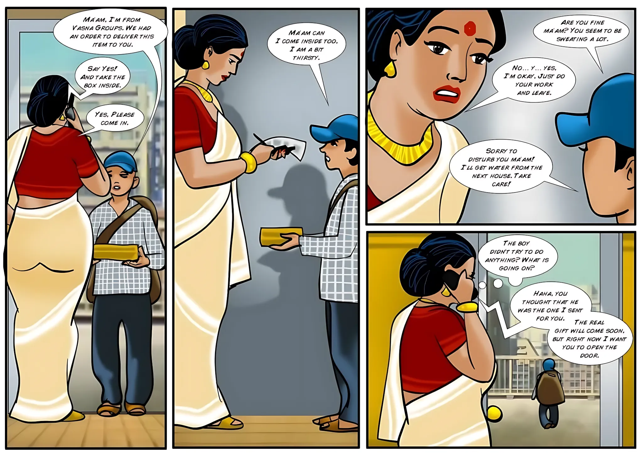 Velamma All Episodes Comics, 16 . Velamma - Episode 16 - Unwanted Gifts, page 8 of 31