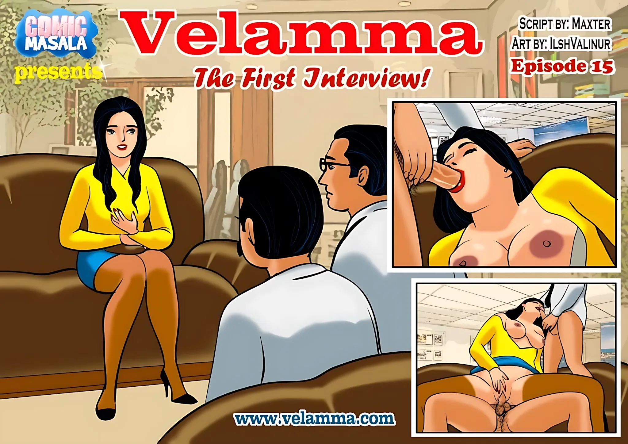 Velamma All Episodes Comics, 15 . Velamma - Episode 15 - The First Interview!, page 1 of 31