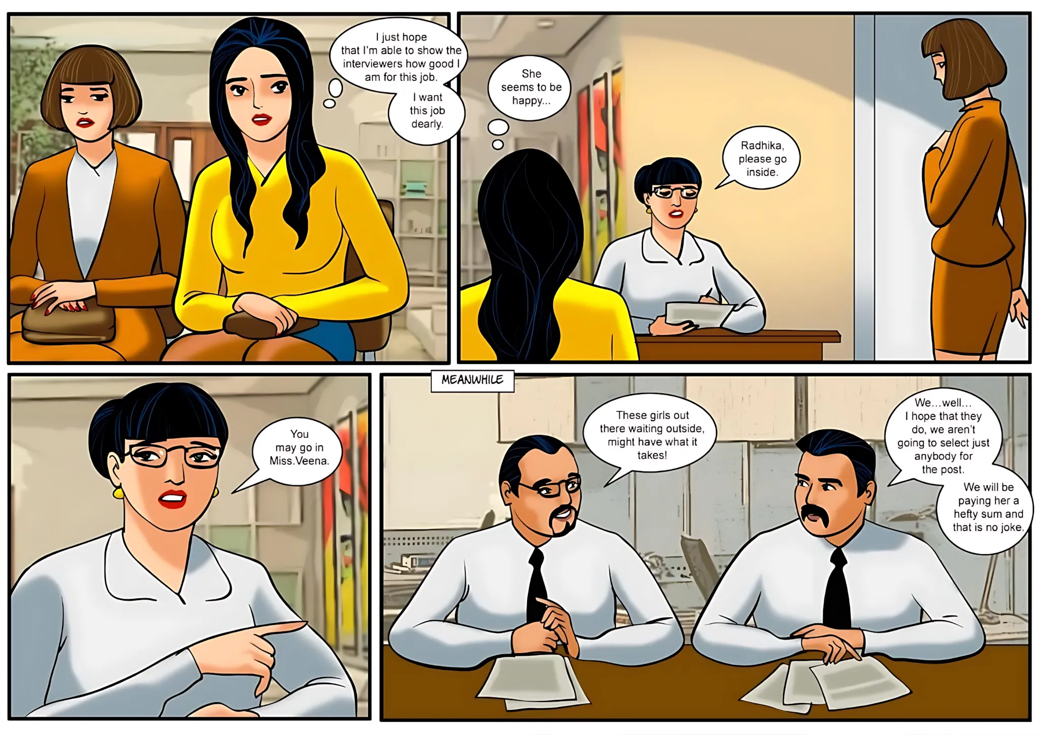 Velamma All Episodes Comics, 15 . Velamma - Episode 15 - The First Interview!, page 2 of 31