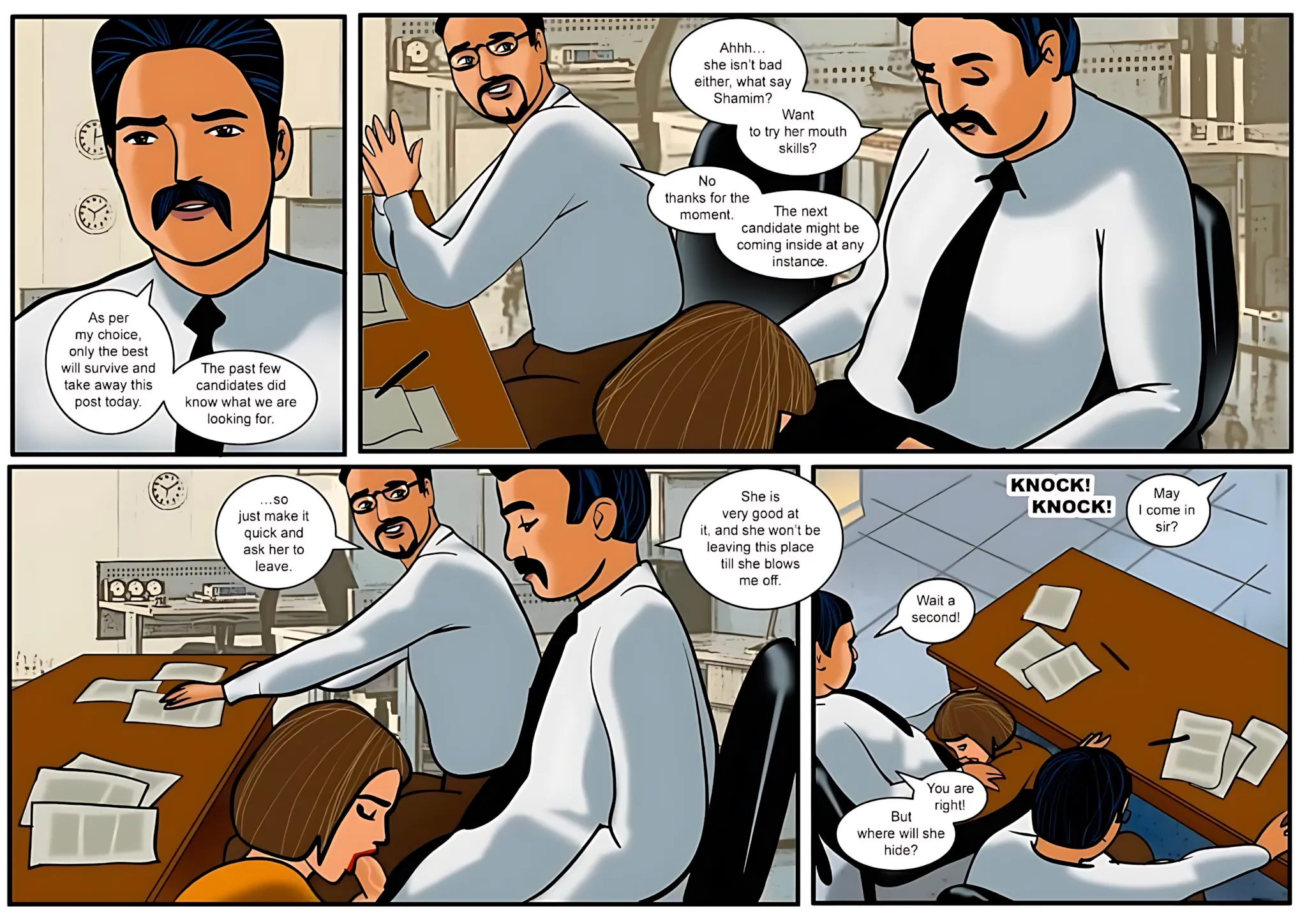 Velamma All Episodes Comics, 15 . Velamma - Episode 15 - The First Interview!, page 3 of 31