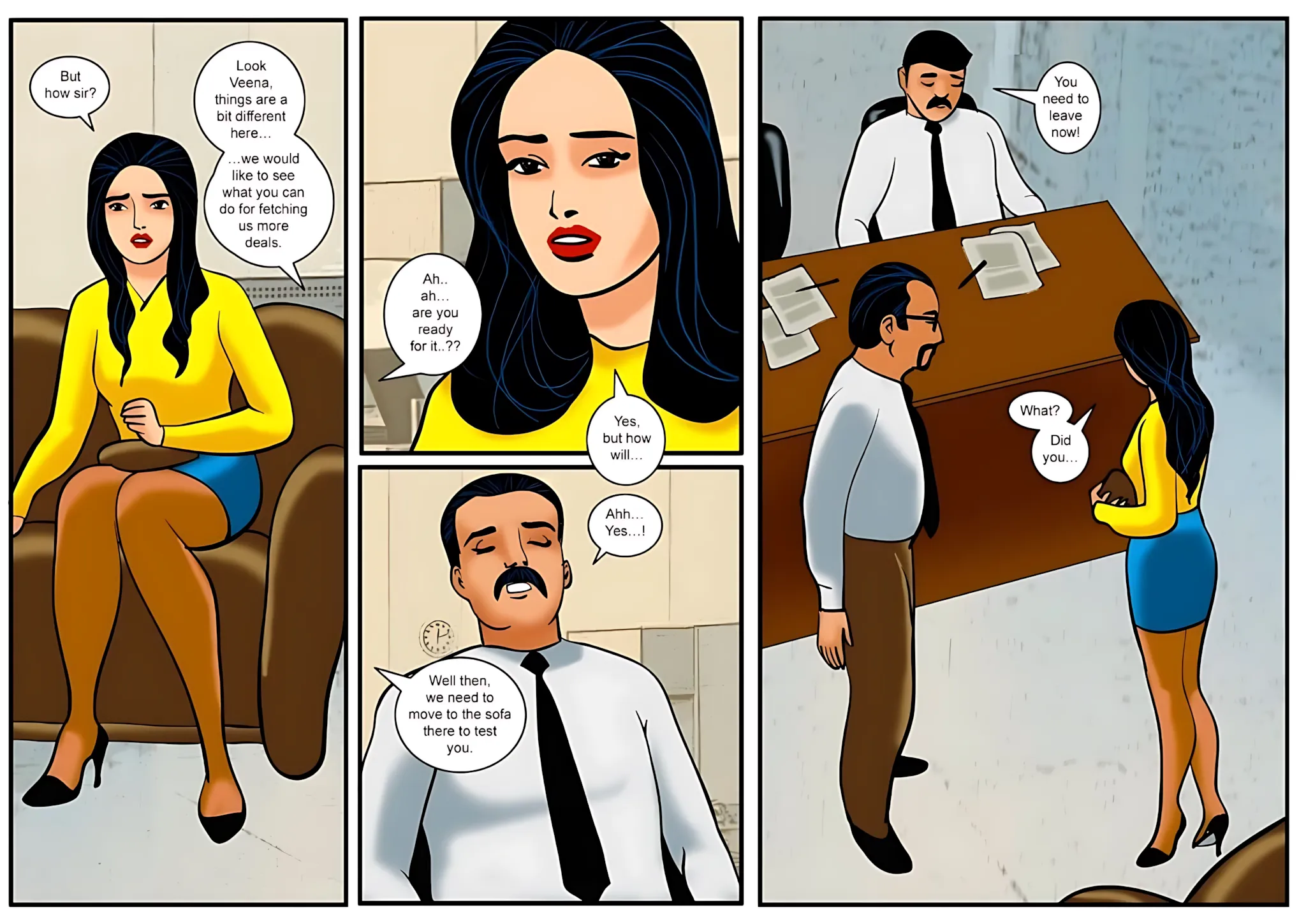 Velamma All Episodes Comics, 15 . Velamma - Episode 15 - The First Interview!, page 6 of 31