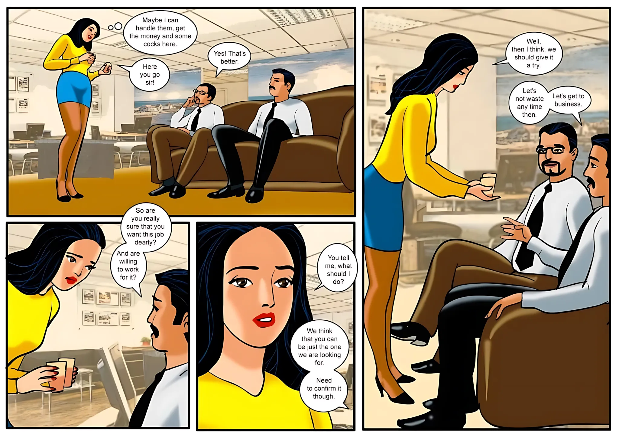 Velamma All Episodes Comics, 15 . Velamma - Episode 15 - The First Interview!, page 8 of 31