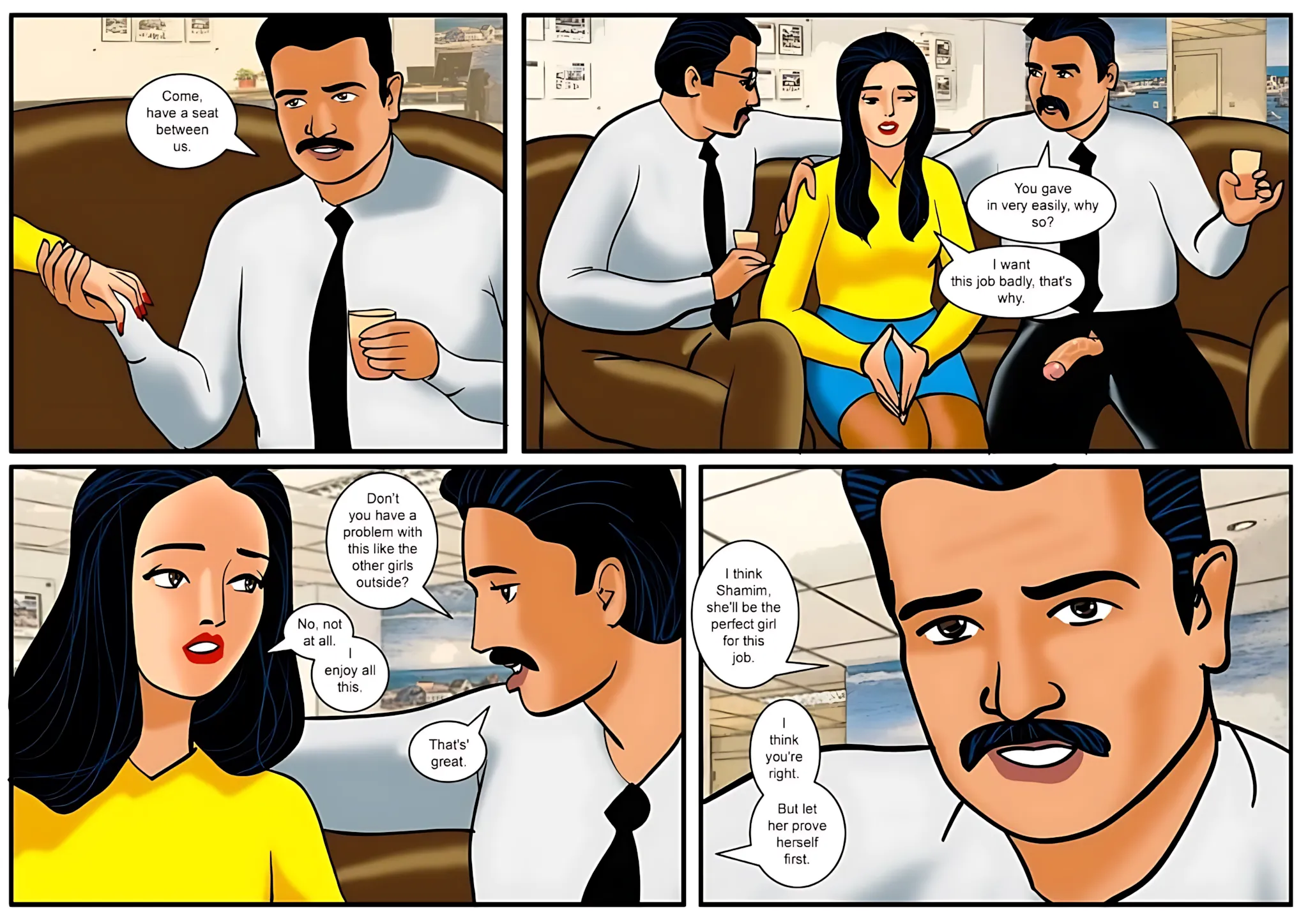Velamma All Episodes Comics, 15 . Velamma - Episode 15 - The First Interview!, page 9 of 31