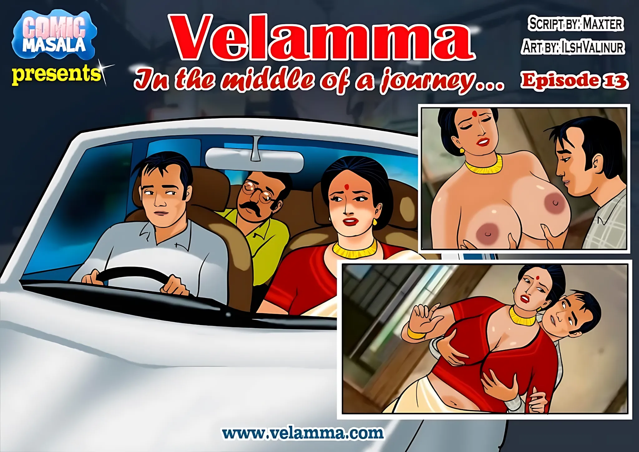 Velamma All Episodes Comics, 13 . Velamma - Episode 13 - In The Middle Of A Journey, page 1 of 30