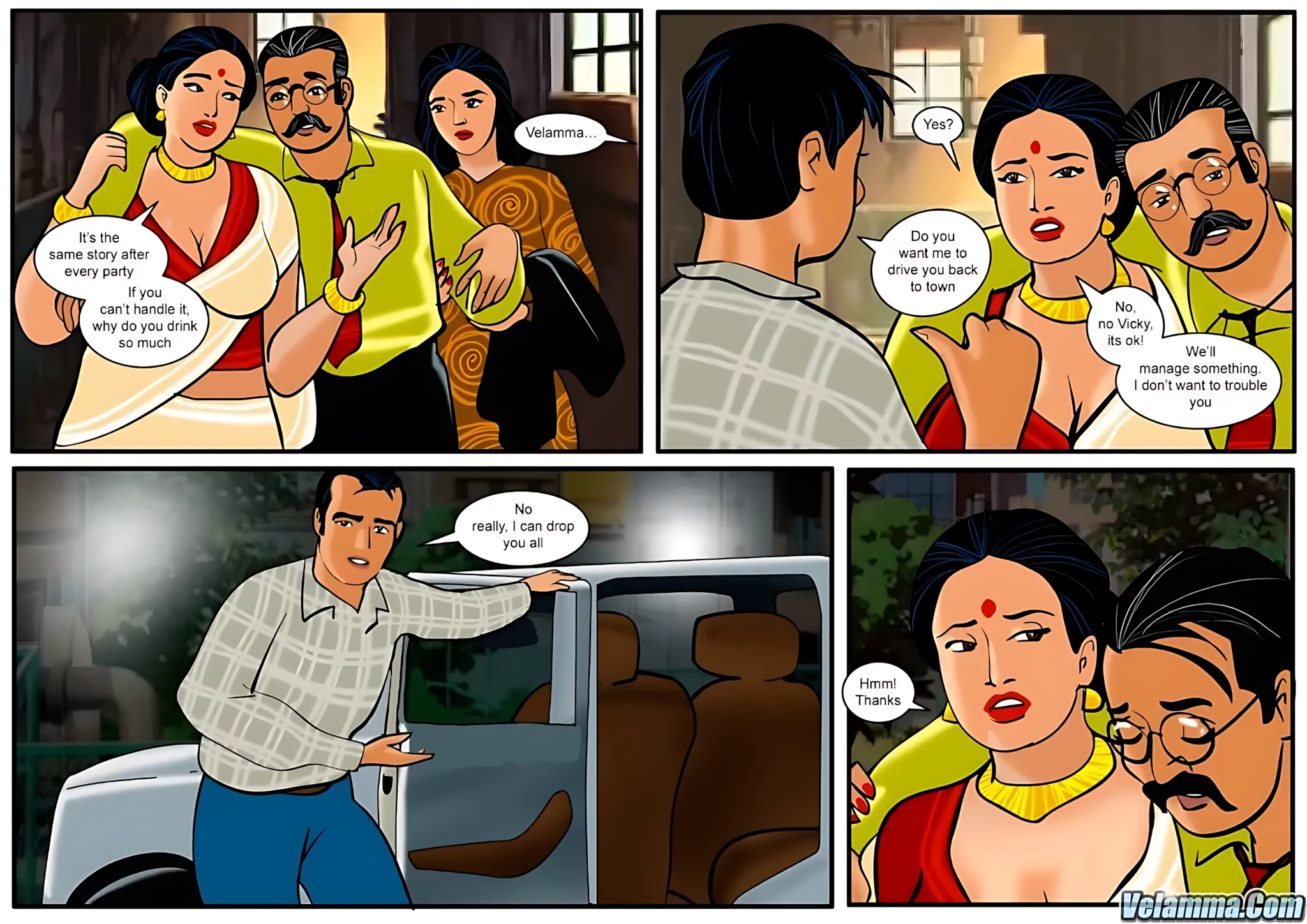 Velamma All Episodes Comics, 13 . Velamma - Episode 13 - In The Middle Of A Journey, page 2 of 30
