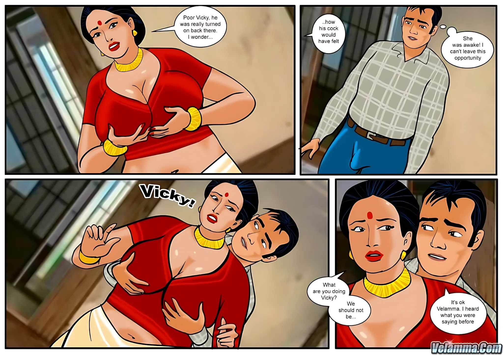 Velamma All Episodes Comics, 13 . Velamma - Episode 13 - In The Middle Of A Journey, page 14 of 30