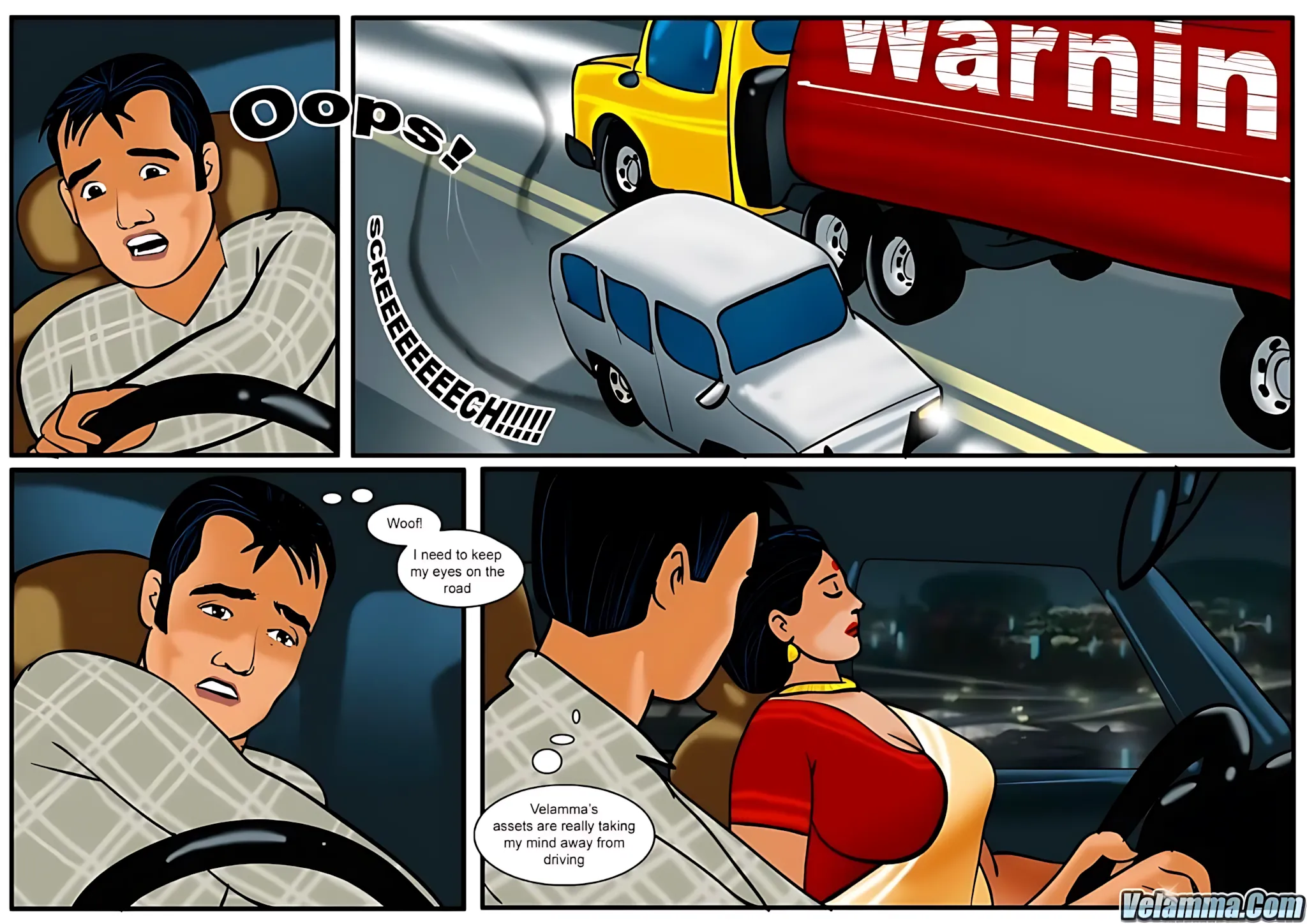 Velamma All Episodes Comics, 13 . Velamma - Episode 13 - In The Middle Of A Journey, page 6 of 30