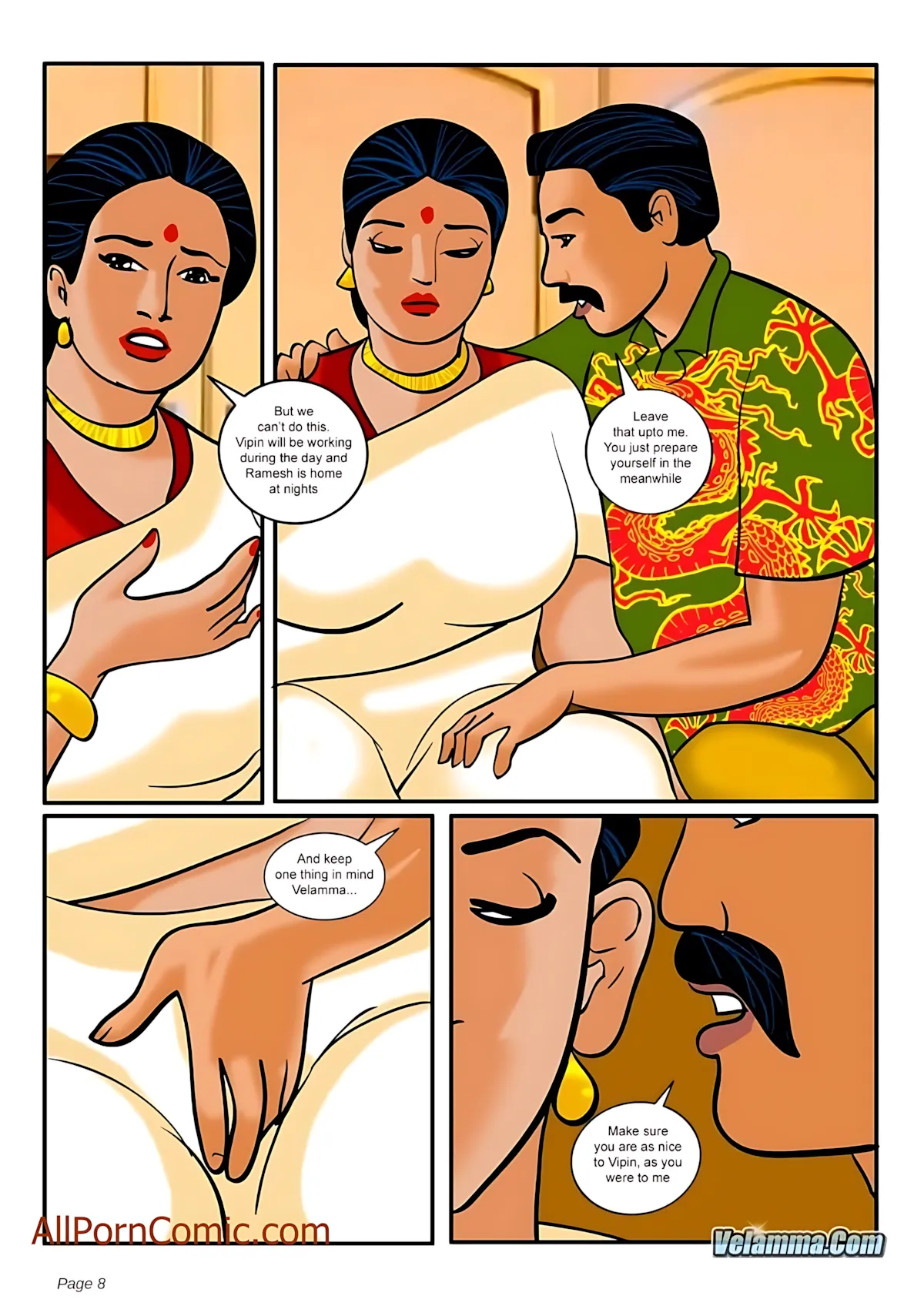 Velamma All Episodes Comics, 9 . Velamma - Episode 9 - Taking Virginity, page 8 of 30