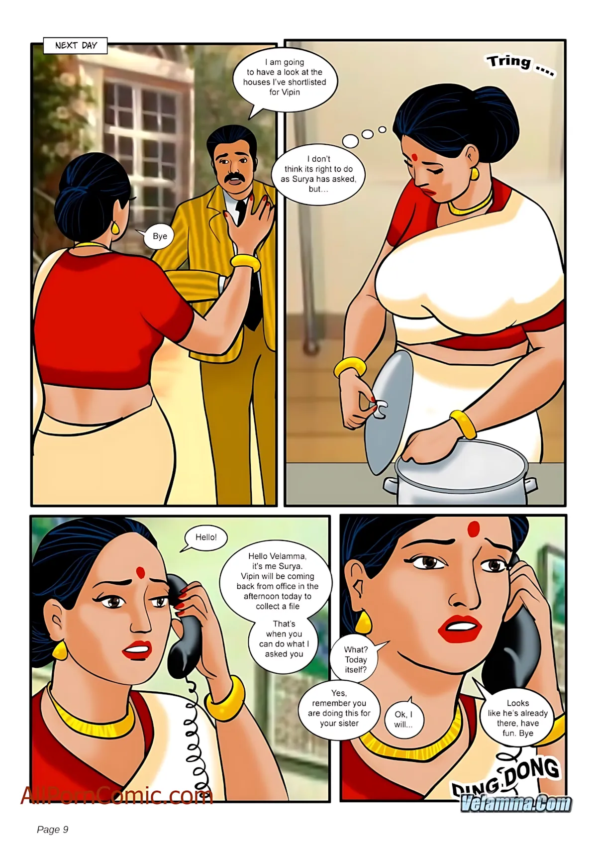 Velamma All Episodes Comics, 9 . Velamma - Episode 9 - Taking Virginity, page 9 of 30