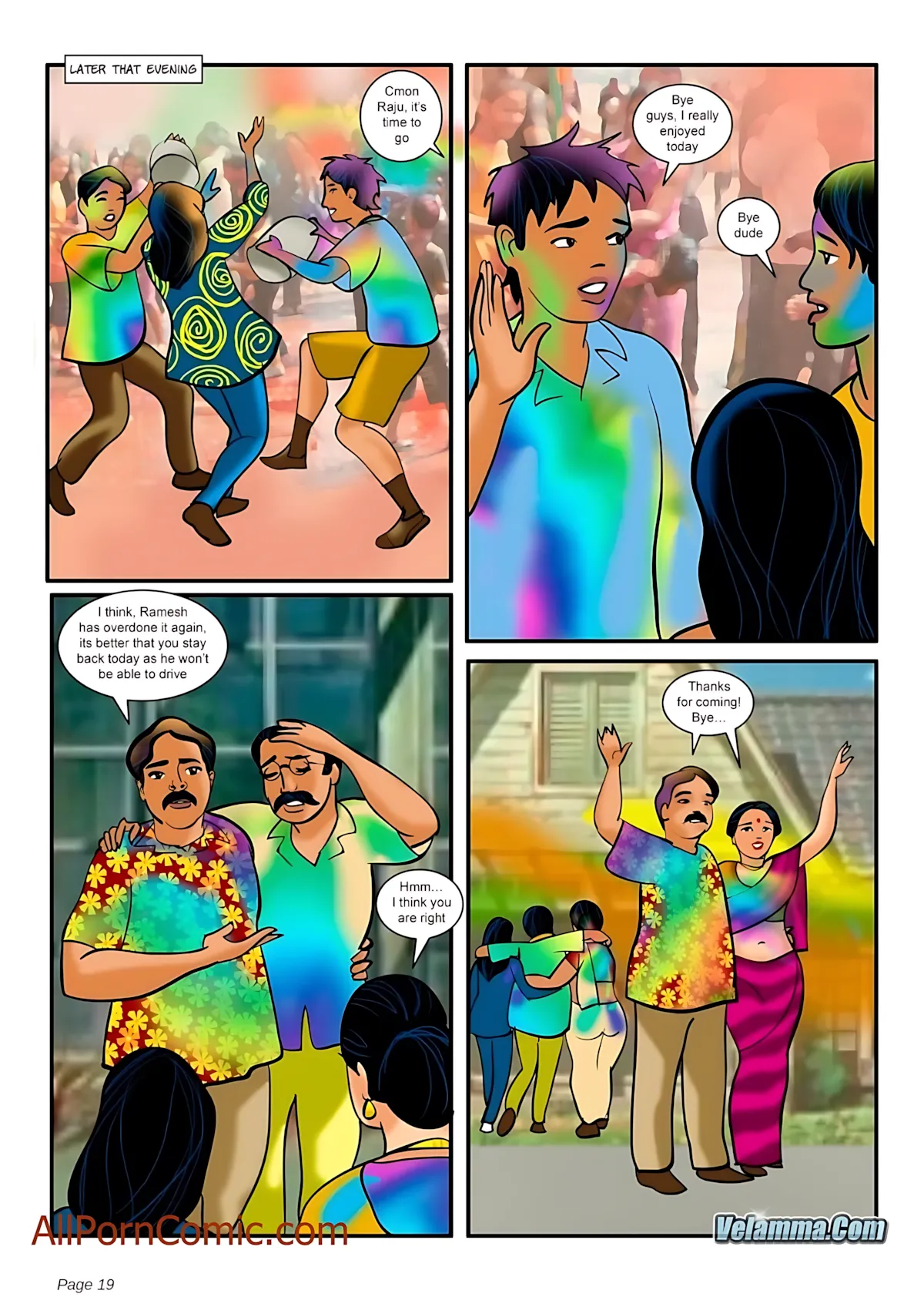 Velamma All Episodes Comics, 8 . Velamma - Episode 8 - The Festival Of Colors And, page 19 of 38