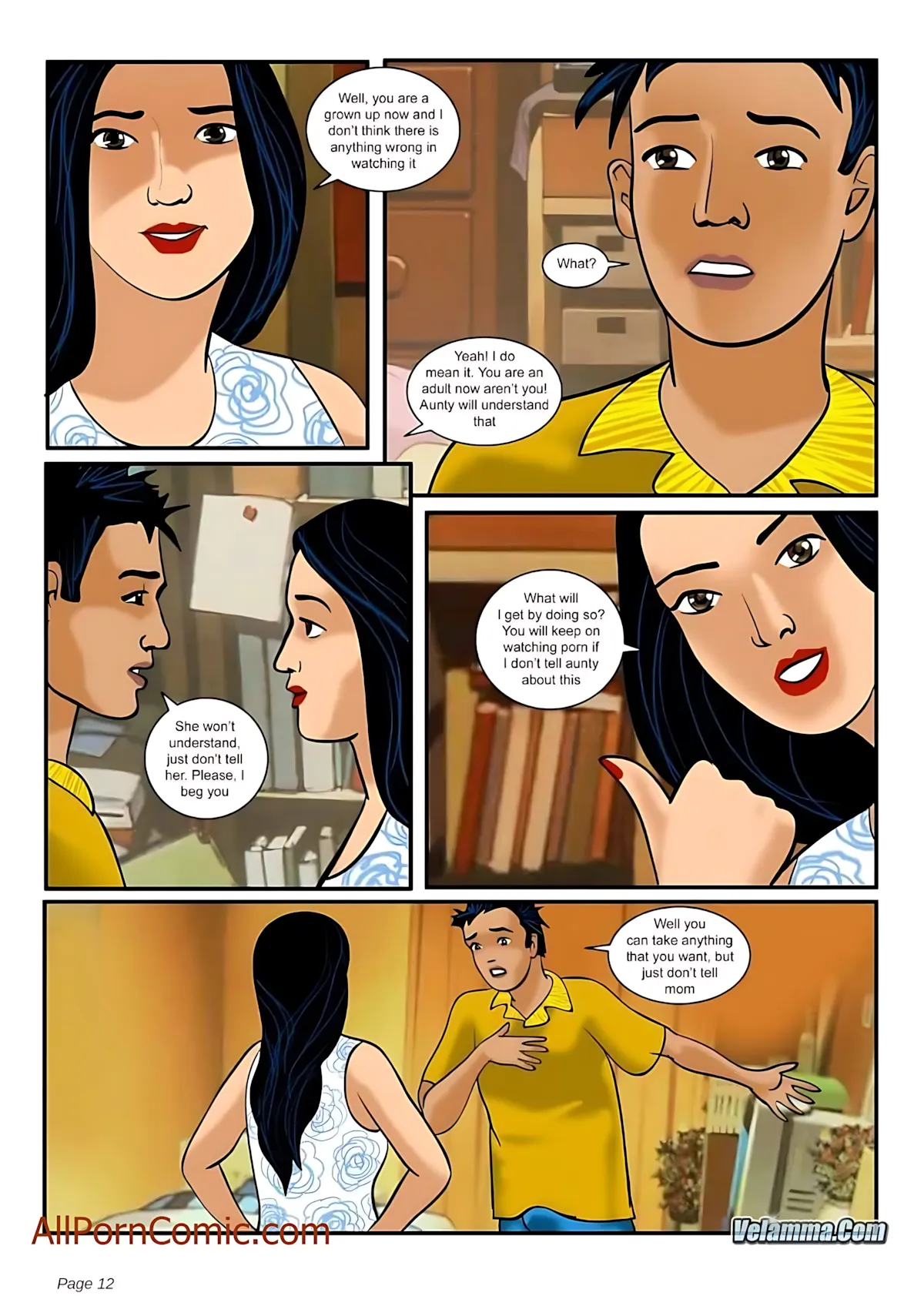 Velamma All Episodes Comics, 7 . Velamma - Episode 7 - She Needs More Than Just Motherly Love, page 12 of 31