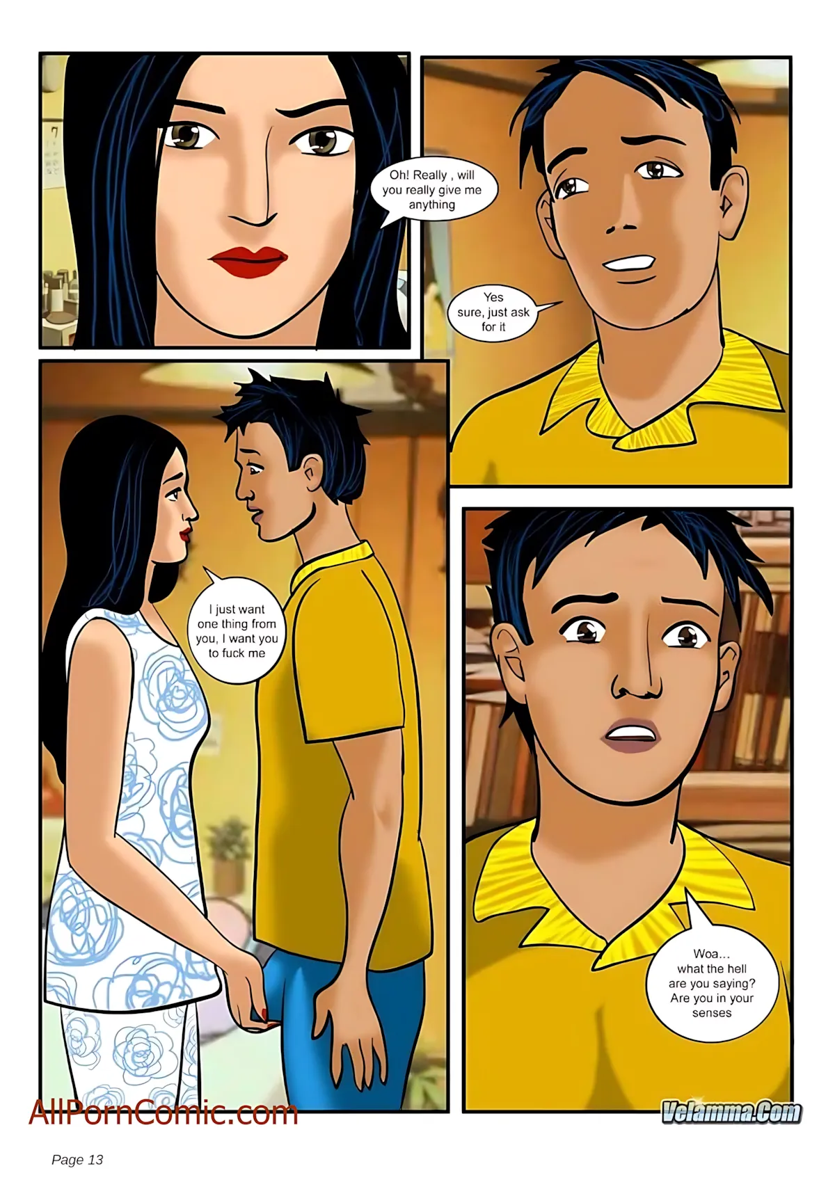 Velamma All Episodes Comics, 7 . Velamma - Episode 7 - She Needs More Than Just Motherly Love, page 13 of 31