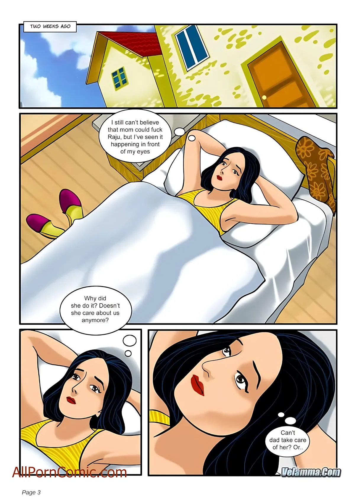 Velamma All Episodes Comics, 7 . Velamma - Episode 7 - She Needs More Than Just Motherly Love, page 3 of 31