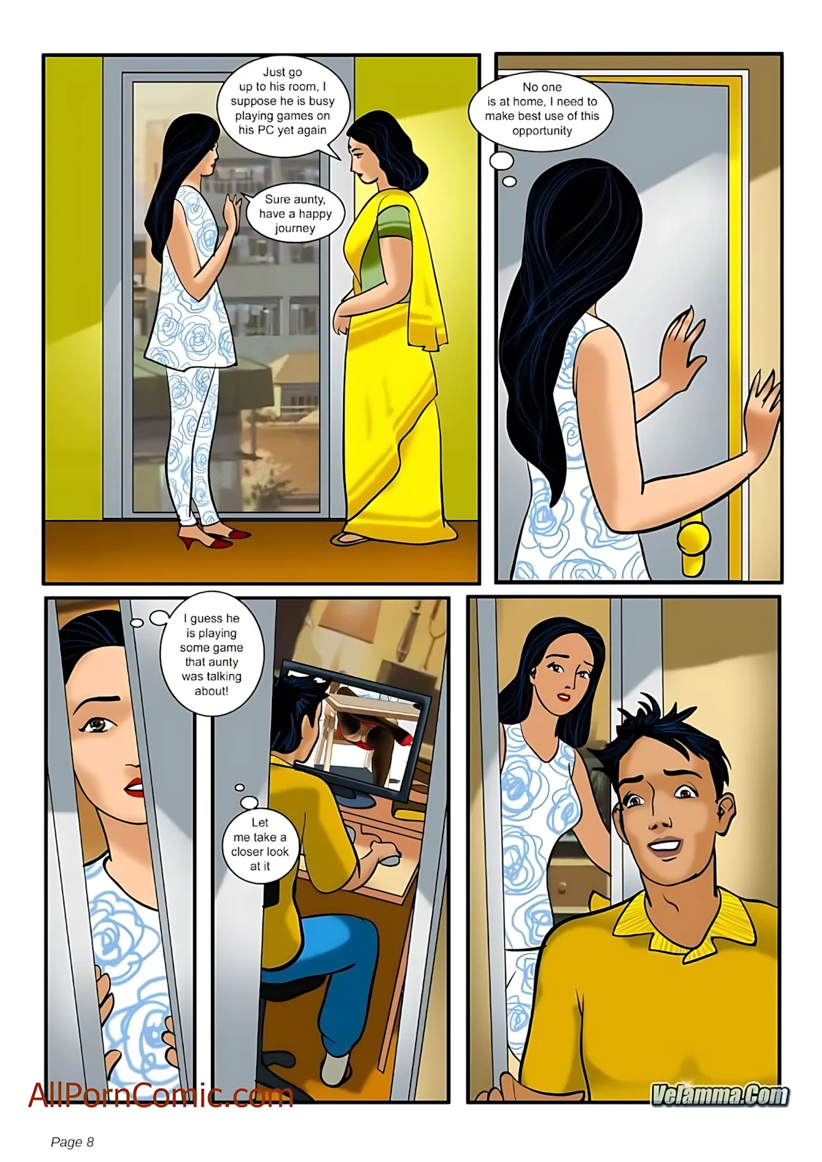 Velamma All Episodes Comics, 7 . Velamma - Episode 7 - She Needs More Than Just Motherly Love, page 8 of 31